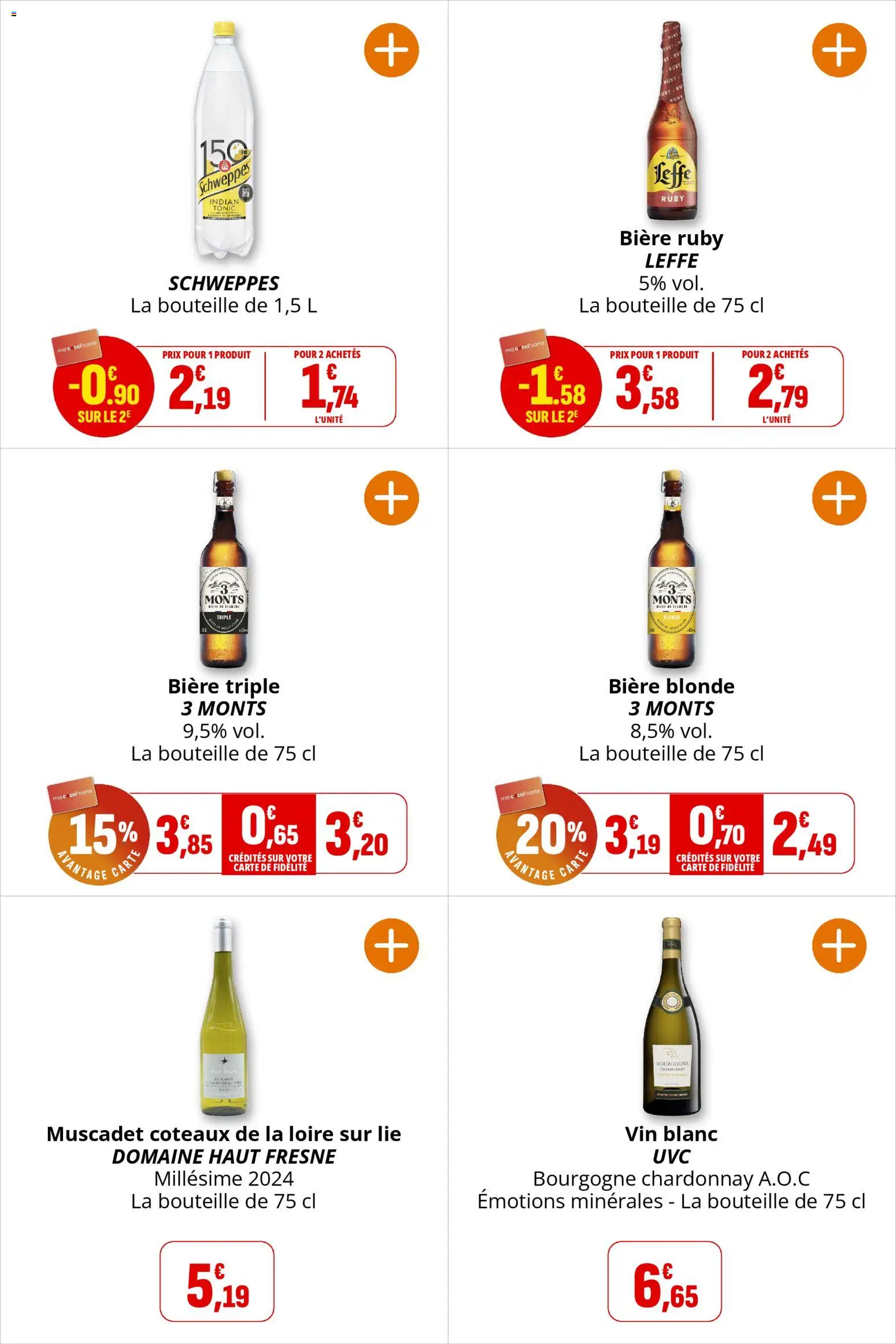 {H1} | Page: 20 | Produits: Bière blonde, Vin, Bière