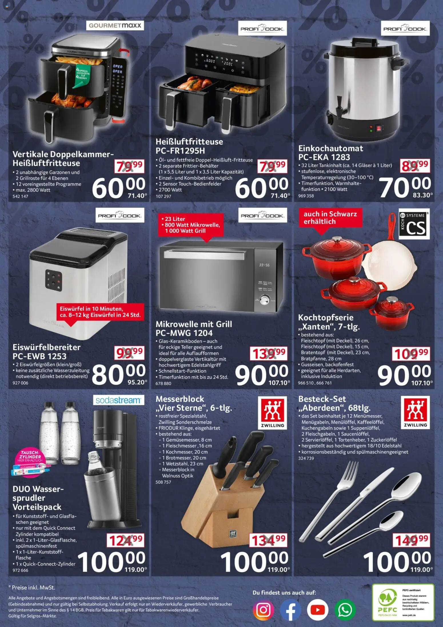 Selgros Haushaltsonderverkauf – gültig ab 05.02.2026 | Seite: 8 | Produkte: Mikrowelle, Grill, Öl, Heißluftfritteuse