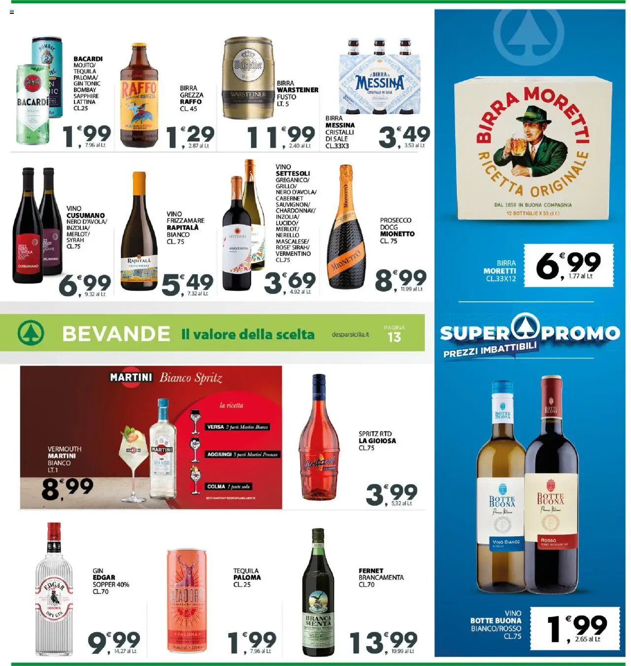 Volantino Interspar del 18.08.2025 | Pagina: 13 | Prodotti: Birra, Prosecco, Vino, Vino bianco