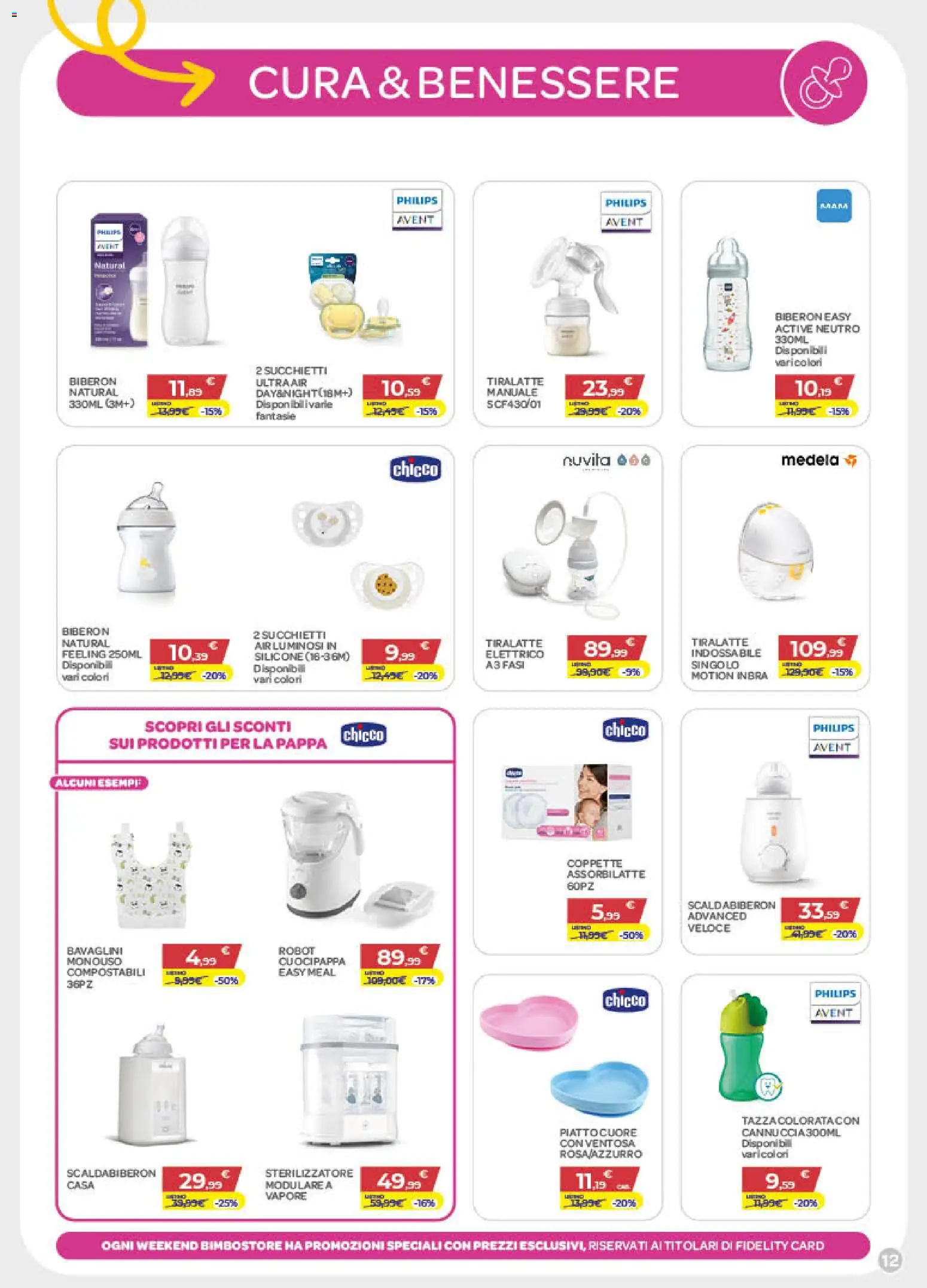 Volantino Bimbo store del 09.01.2026 | Pagina: 12 | Prodotti: Biberon, Tiralatte, Silicone, Robot