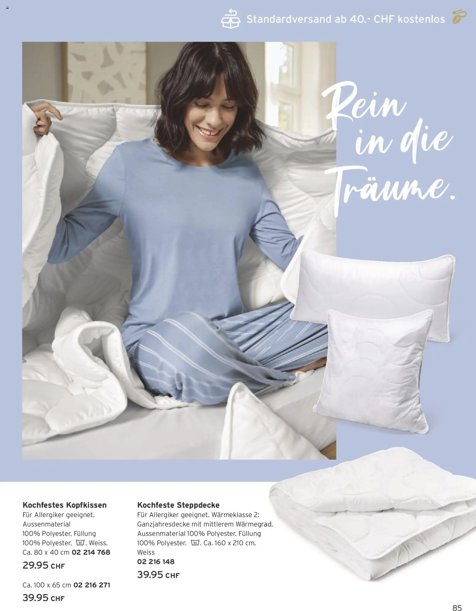 Tchibo Aktionen – gültig ab 24.02.2026 | Seite: 85 | Produkte: Kopfkissen