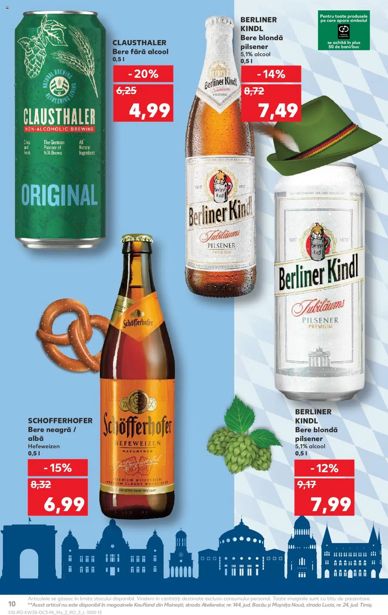 Noul catalog Kaufland – valabil de la 17.09.2025 | Pagină: 10 | Produse: Bere, Levrek