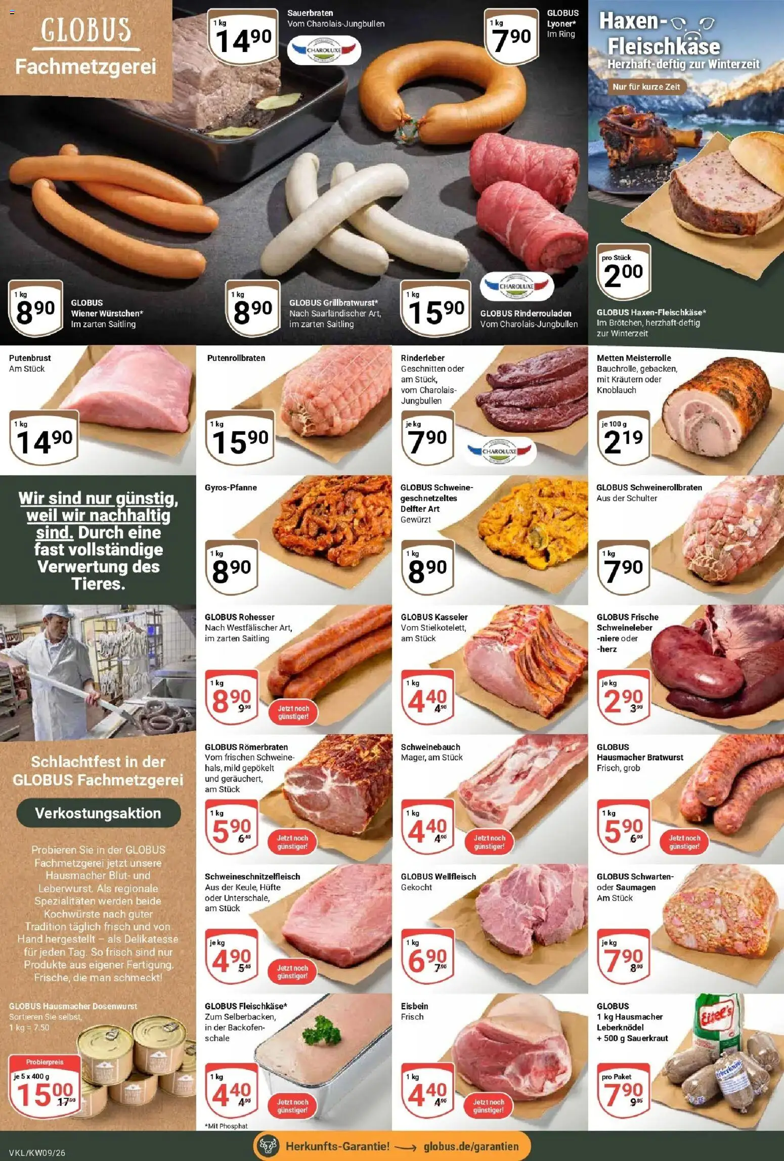 Globus Prospekt Völklingen – gültig ab 23.02.2026 | Seite: 10 | Produkte: Rinderrouladen, Schweinebauch, Knoblauch, Backofen