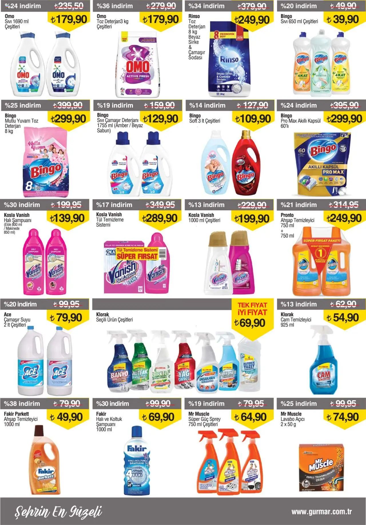 Gürmar Katalog - 16.08.2025 tarihinden itibaren geçerlidir | Sayfa: 15 | Ürünler: Lavabo, Banyo, Halı, Çamaşır deterjanı