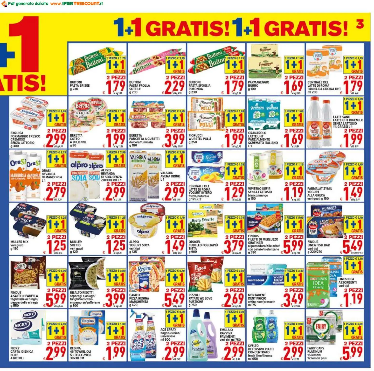 Volantino Ipertriscount del 13.02.2026 | Pagina: 3 | Prodotti: Nuggets, Burro, Wurstel, Padella