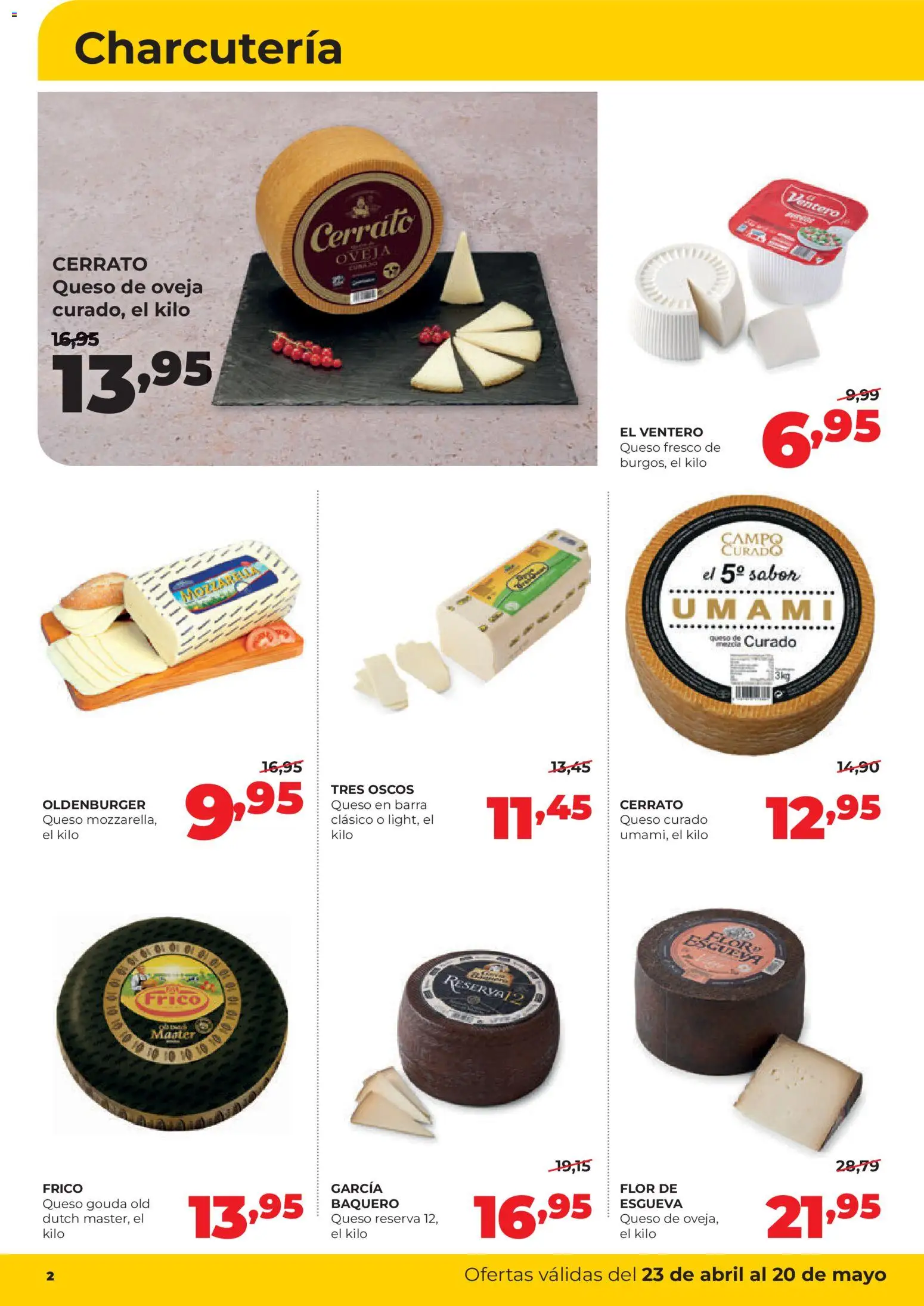 Alimerka folleto Castilla y León │ válido desde el 23.04.2026 | Página: 2 | Productos: Queso de oveja, Queso, Queso fresco, Queso Gouda