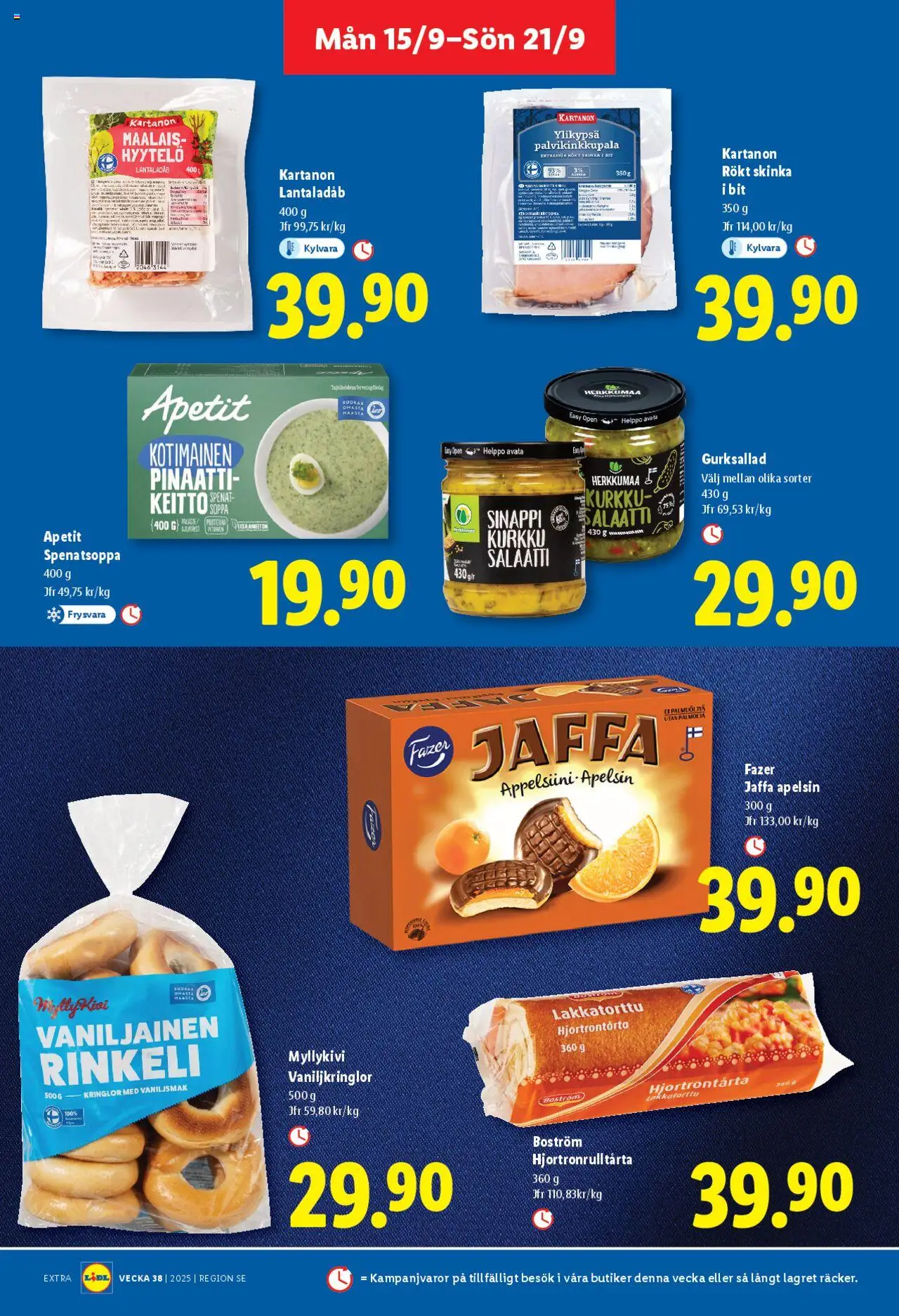 Lidl reklamblad aktuell från 15.09.2025 | Sida: 10 | Produkter: Spenat, Skinka, Apelsin, Soppa