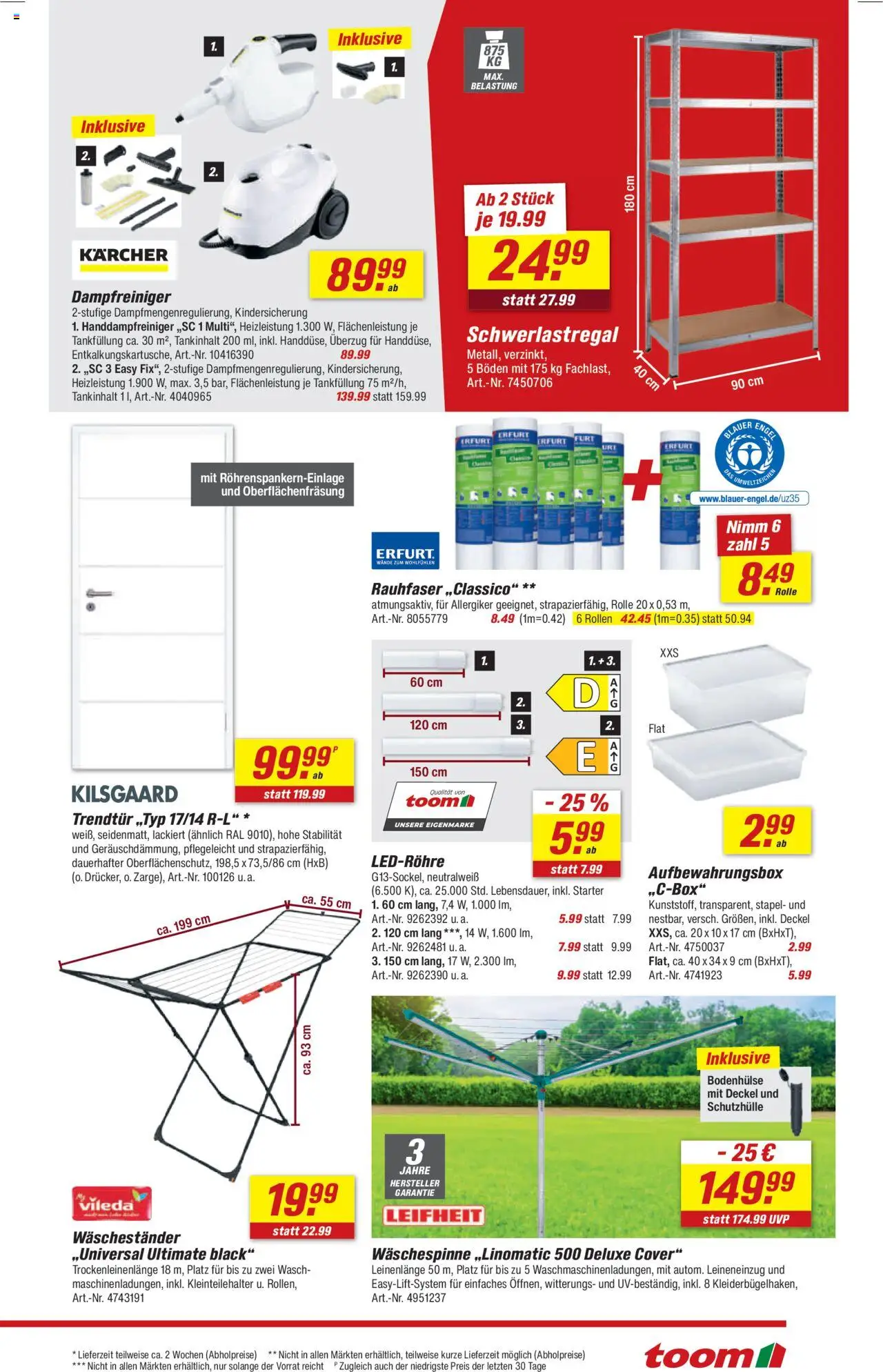 Toom Baumarkt Prospekt - gültig ab dem 11.08.2025 | Seite: 7 | Produkte: Schwerlastregal, Waschestander