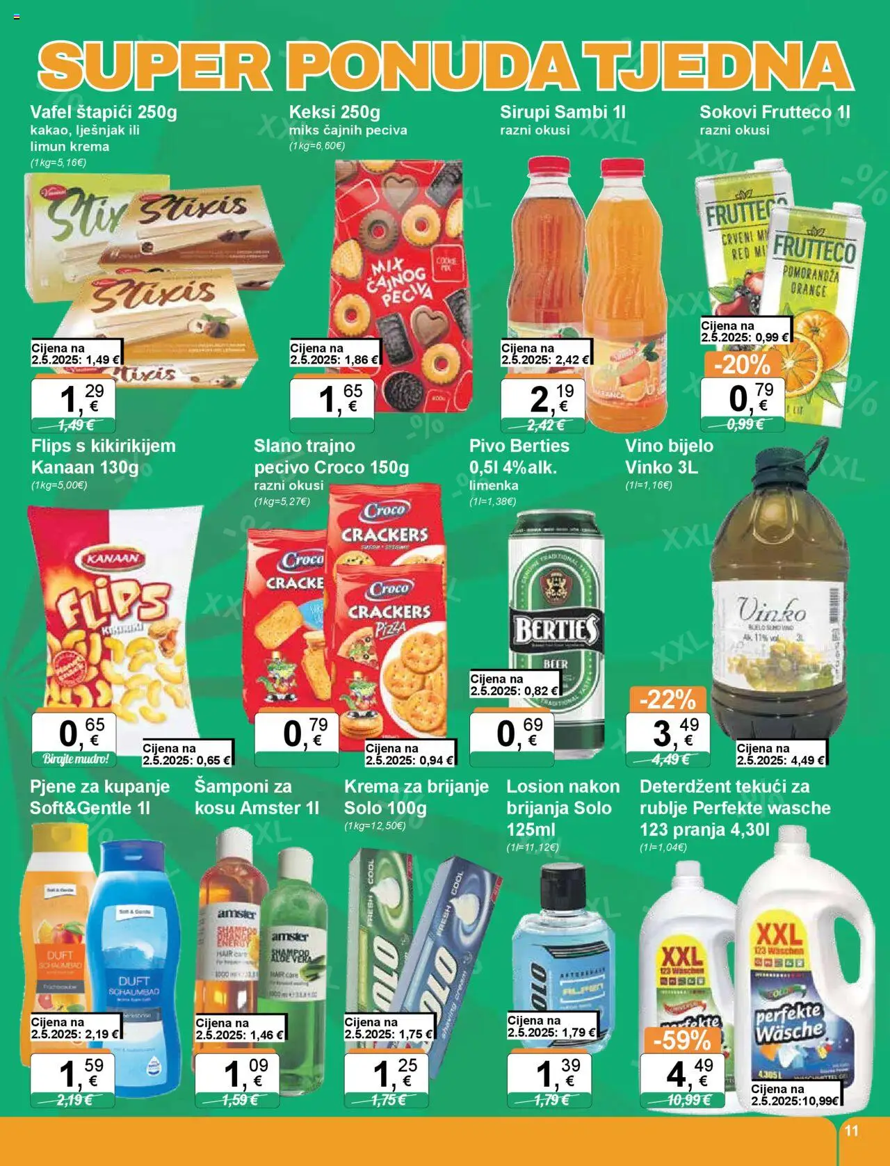 KTC katalog | vrijedi od 17.09.2025 | Stranica: 11 | Proizvodi: Flips, Keksi, Pizza, Lješnjak
