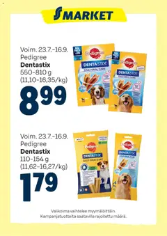 Katso S-market tarjoukset Dentastix voimassa alkaen 23.07.2025