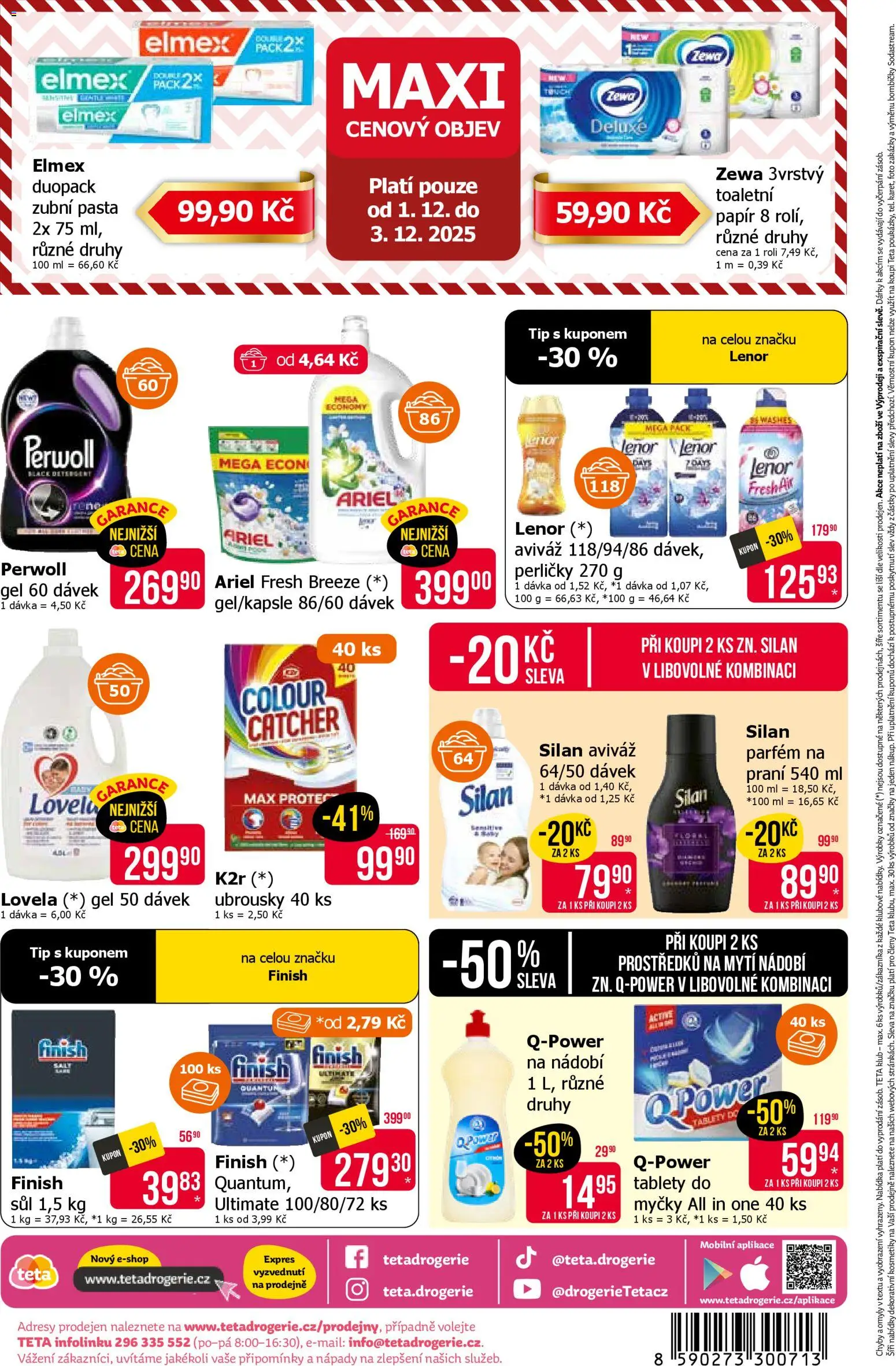 TETA Drogerie leták od 20.11.2025 | Strana: 19 | Produkty: Ubrousky, Deluxe, Ariel, Parfém