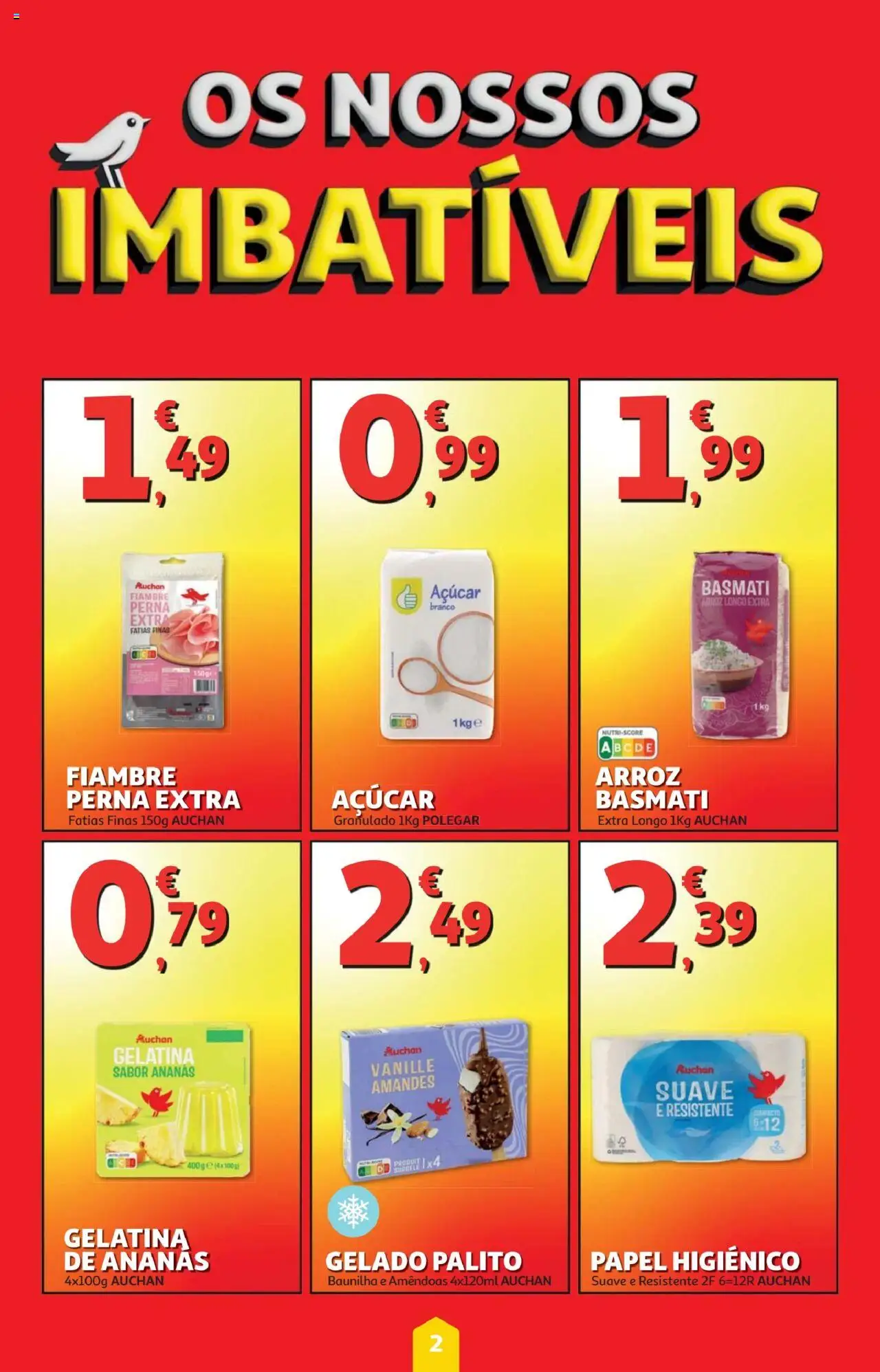 Minipreço folheto │ válido de 14.08.2025 | Página: 2 | Produtos: Amêndoas, Gelado, Arroz, Açúcar