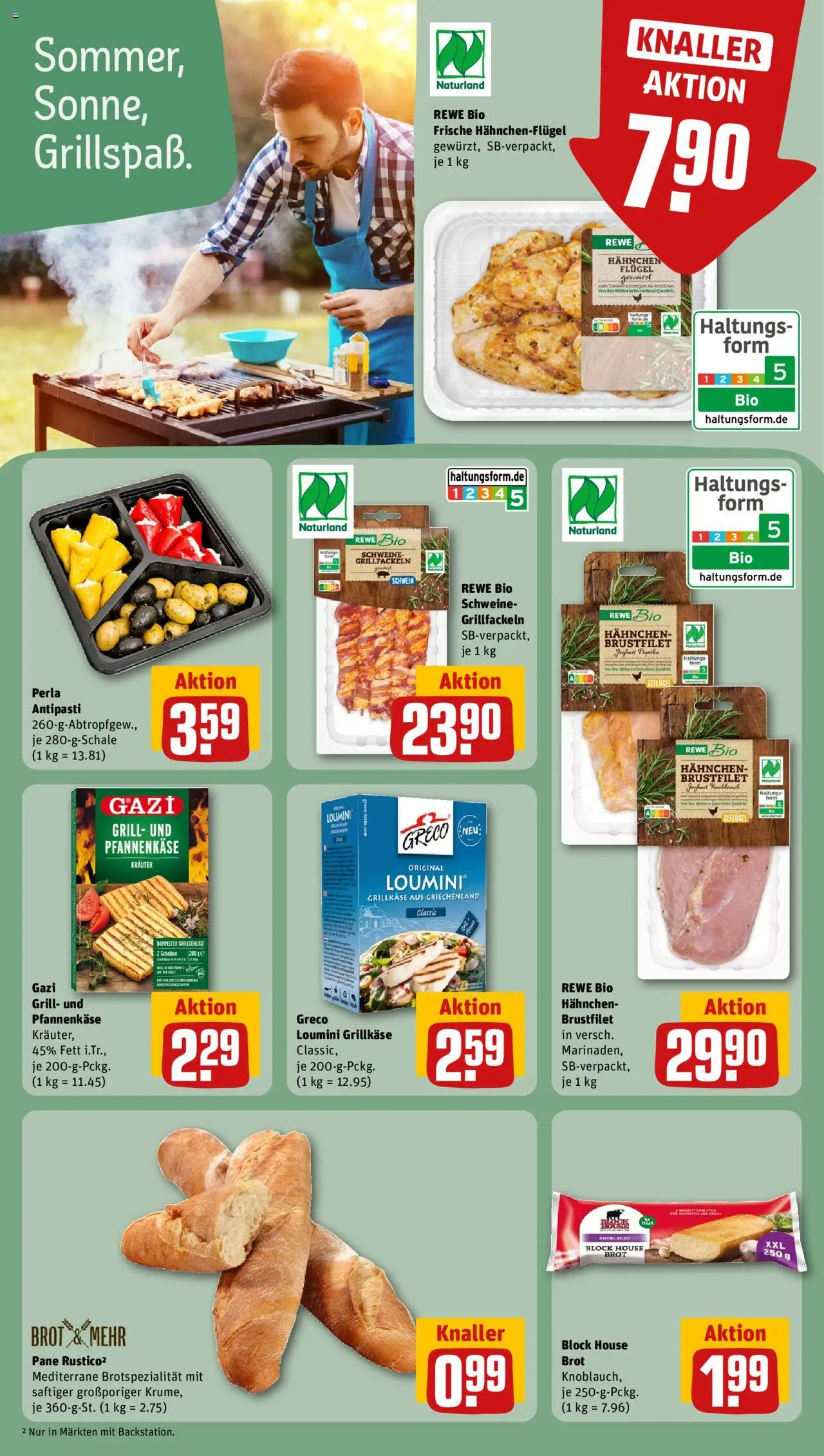 Rewe Prospekt 	 - gültig ab dem 25.08.2025 | Seite: 13 | Produkte: Hahnchen, Paprika, Knoblauch, Brot