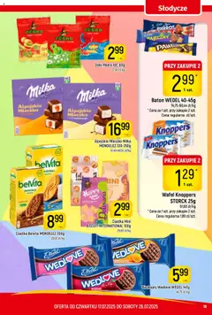 Piotruś Pan Gazetka od 17.07.2025 | Strona: 19 | Produkty: Knoppers, Słodycze, Ciastka belvita, Milka