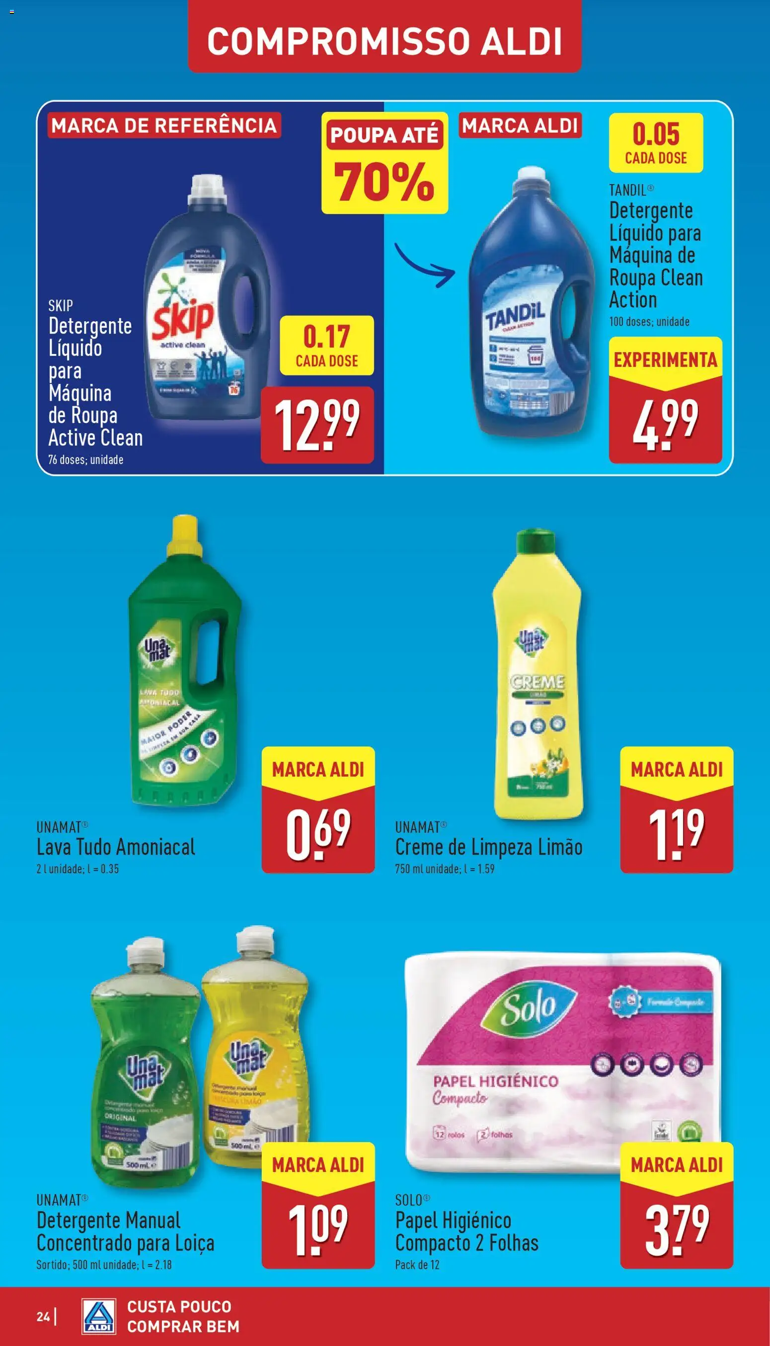 Aldi folheto │ válido de 05.01.2026 | Página: 24 | Produtos: Papel higiénico, Detergente, Creme