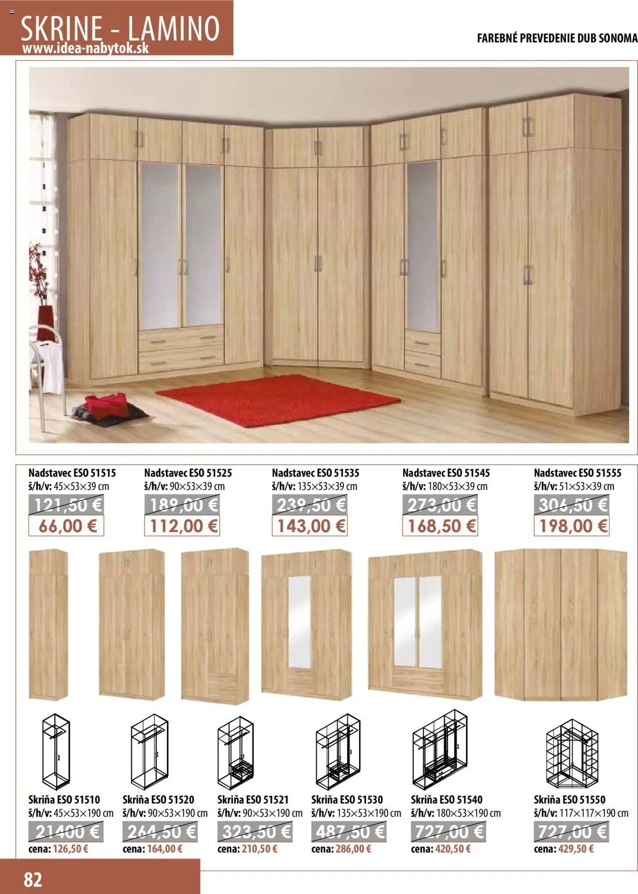 Nové IDEA nábytok akcie – leták je platný od 15.02.2025 | Strana: 82 | Produkty: Skriňa, Skrine