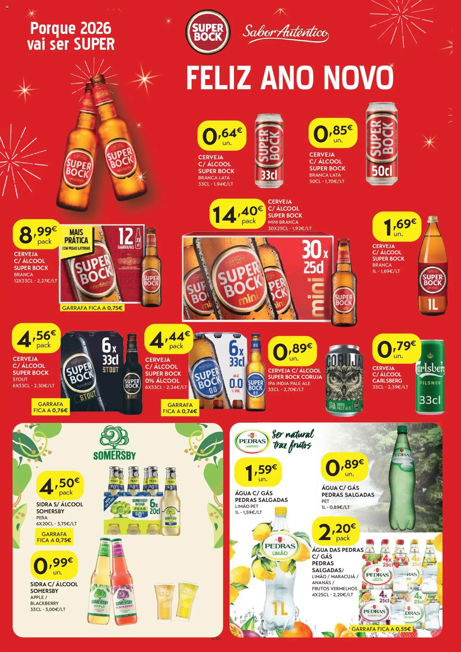 Spar - folheto │ válido de 23.12.2025 | Página: 7 | Produtos: Agua, Super bock, Cerveja, Somersby