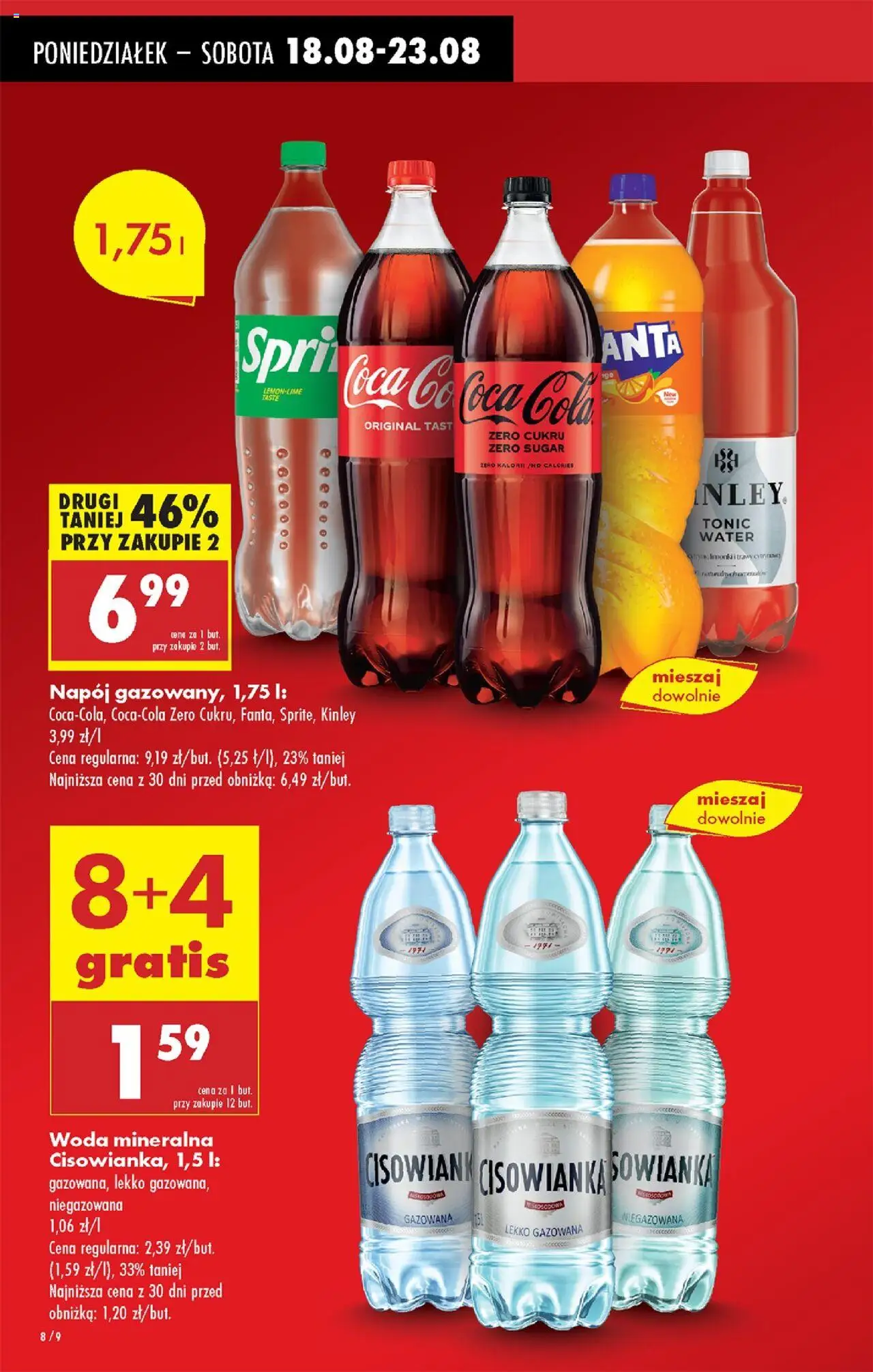 Biedronka gazetka od 18.08.2025 | Strona: 8 | Produkty: Woda