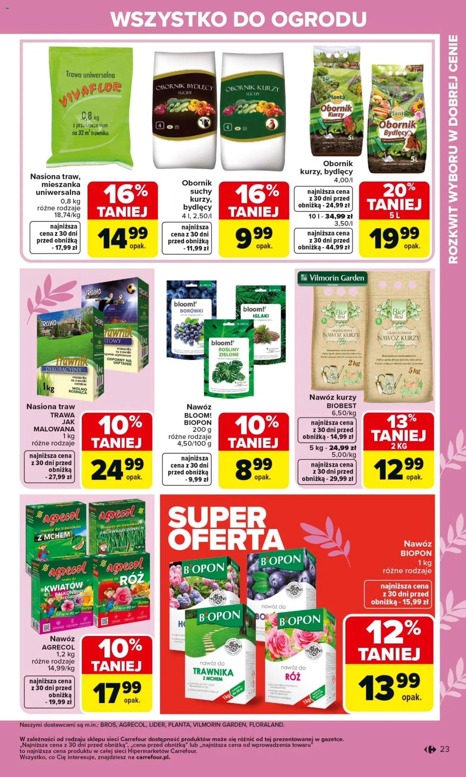 Carrefour gazetka - Ogród od 02.03.2026 | Strona: 23 | Produkty: Nasiona, Rosliny