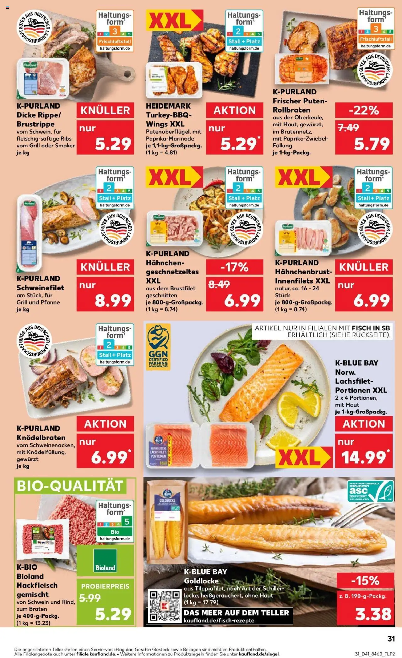 Kaufland prospekt Dieburg	 – gültig ab 13.10.2025 | Seite: 31 | Produkte: Grill, Hahnchen, Schweinefilet, Fisch