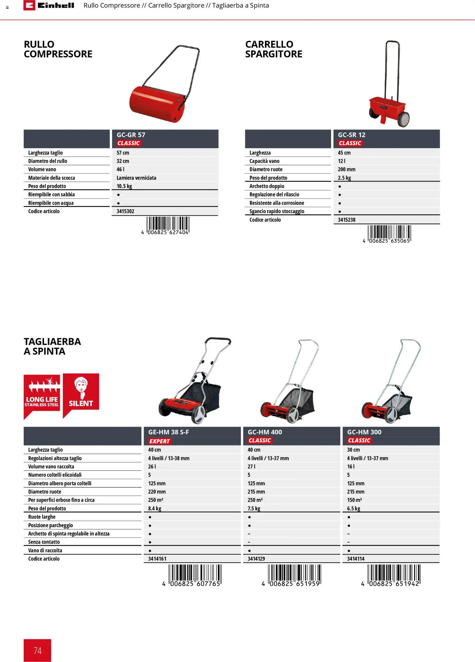 Volantino Einhell del 17.03.2026 | Pagina: 76 | Prodotti: Rullo, Compressore, Acqua, Carrello