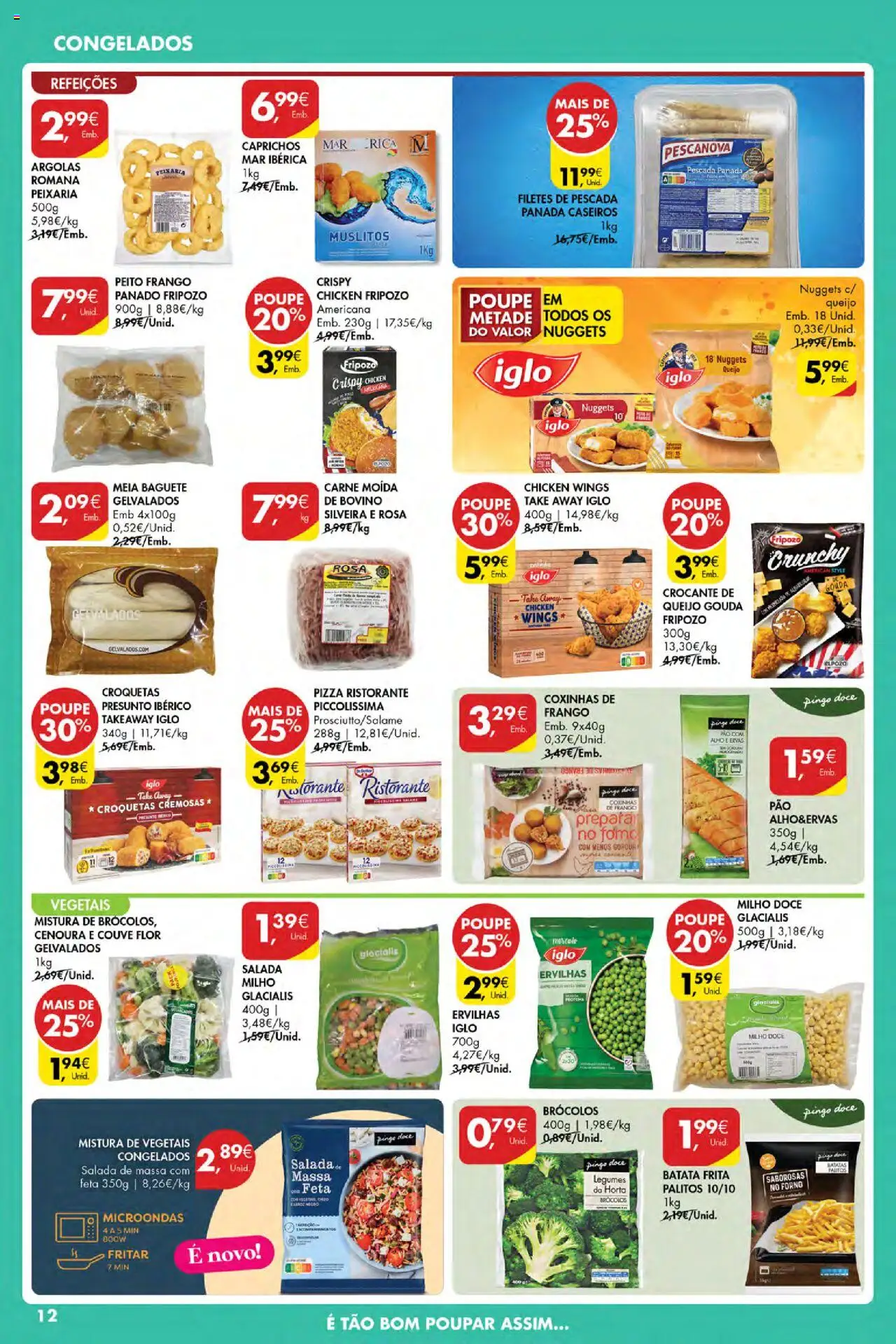 Pingo Doce Poupe Esta Semana Açores │ válido de 24.07.2025 | Página: 12 | Produtos: Batata frita, Queijo, Pão, Cenoura