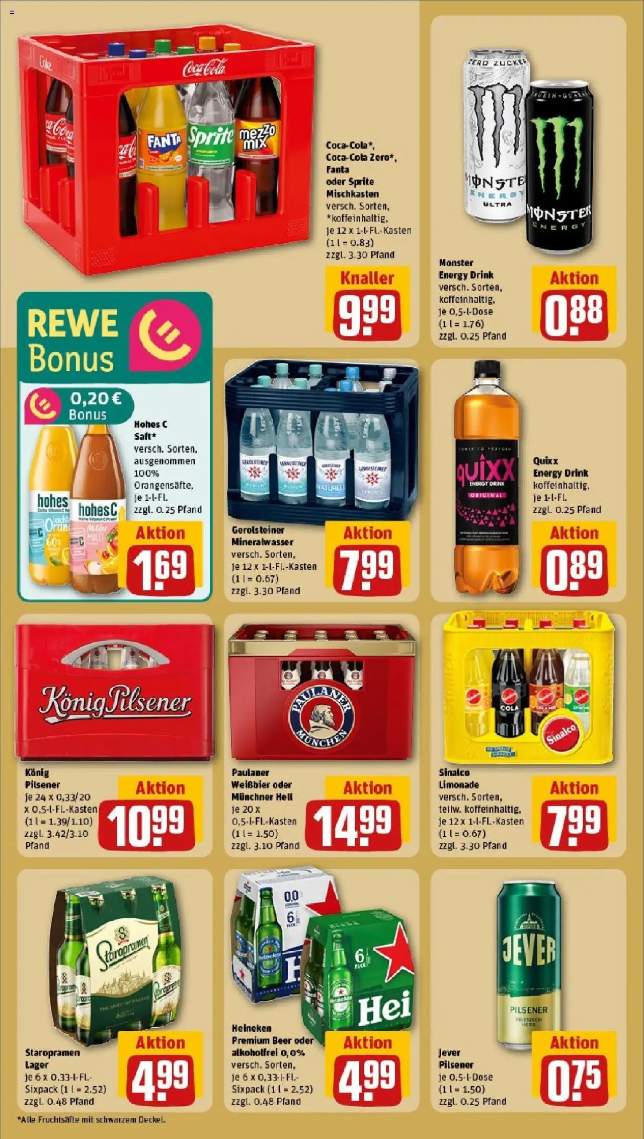 Rewe prospekt Paderborn / Elsen	 - gültig ab dem 08.06.2025 | Seite: 14 | Produkte: Sprite, Energy, Limonade, Monster