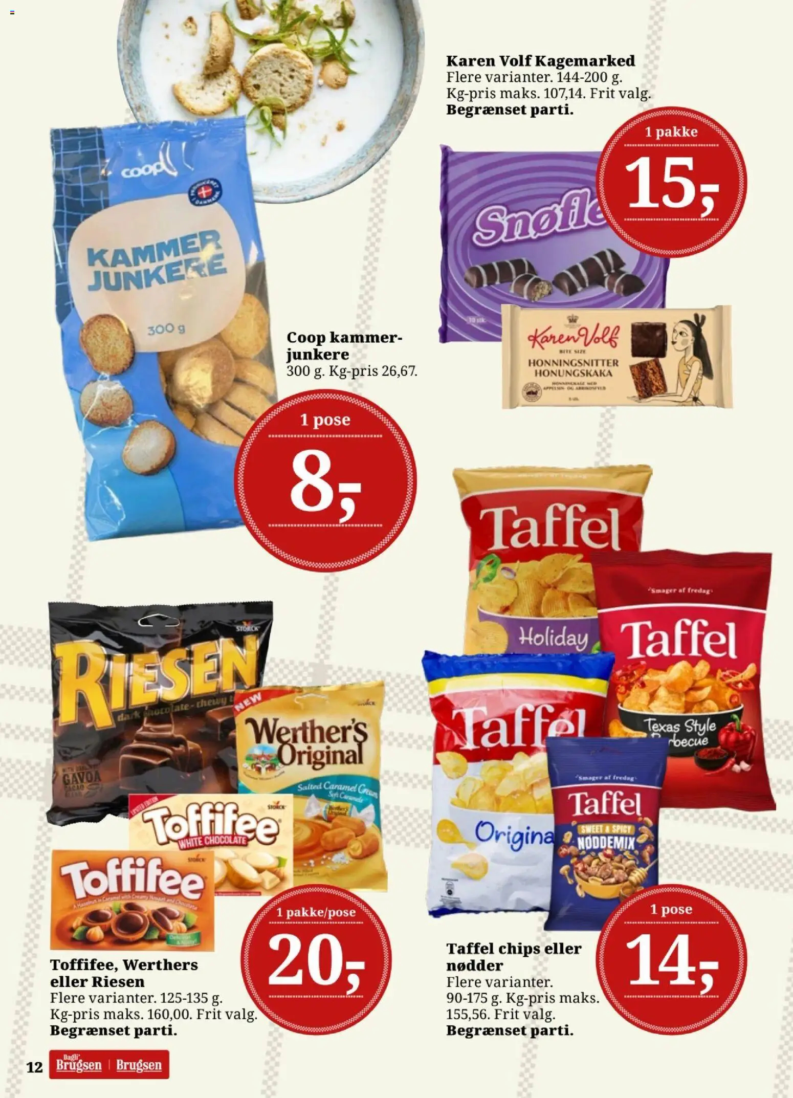 Dagli'Brugsen tilbudsavis – gyldig fra 10.04.2026 | Side: 14 | Produkter: Chips, Nødder