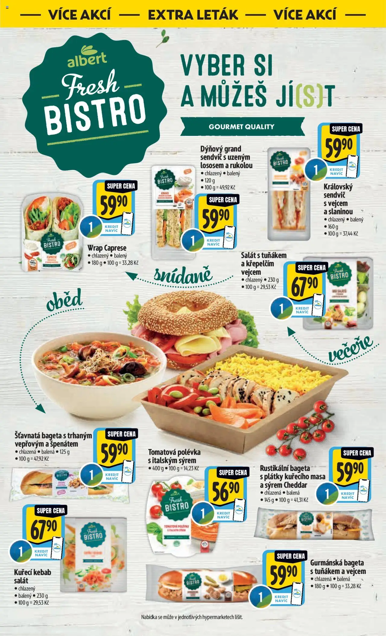 Albert leták - Hypermarket - Morava od 06.08.2025 | Strana: 50 | Produkty: Salát, Kebab, Bageta, Cheddar