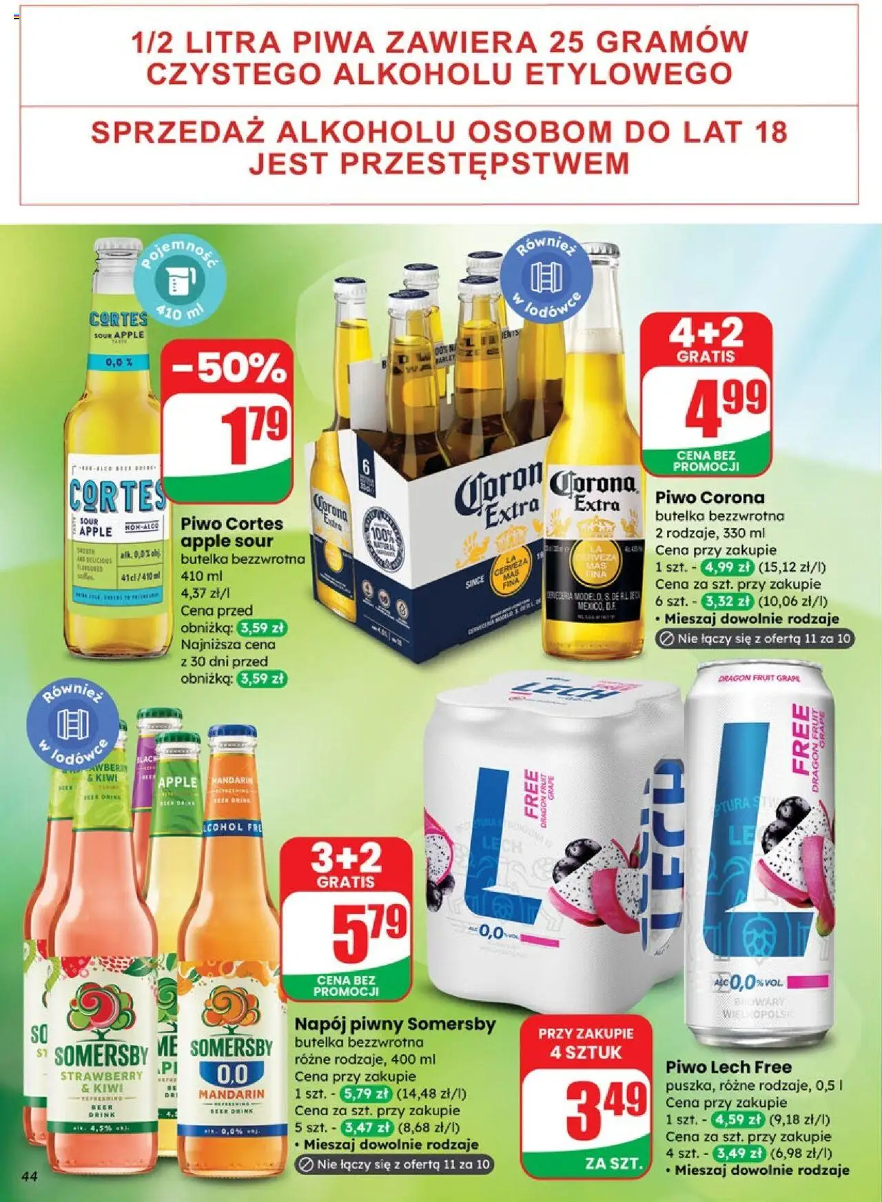 Dino Gazetka od 08.10.2025 | Strona: 44 | Produkty: Piwo, Somersby, Kiwi
