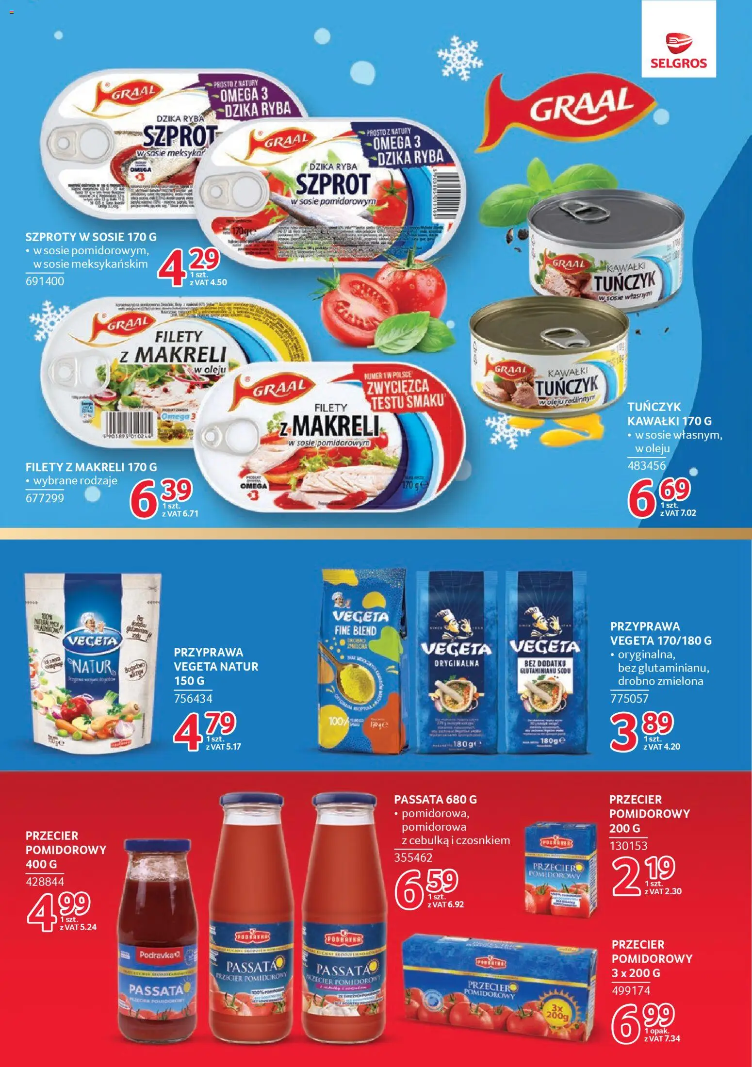 Selgros cash&carry gazetka - Oferta Spożywcza od 05.03.2026 | Strona: 4 | Produkty: Tuńczyk w sosie własnym, Tuńczyk, Ryba