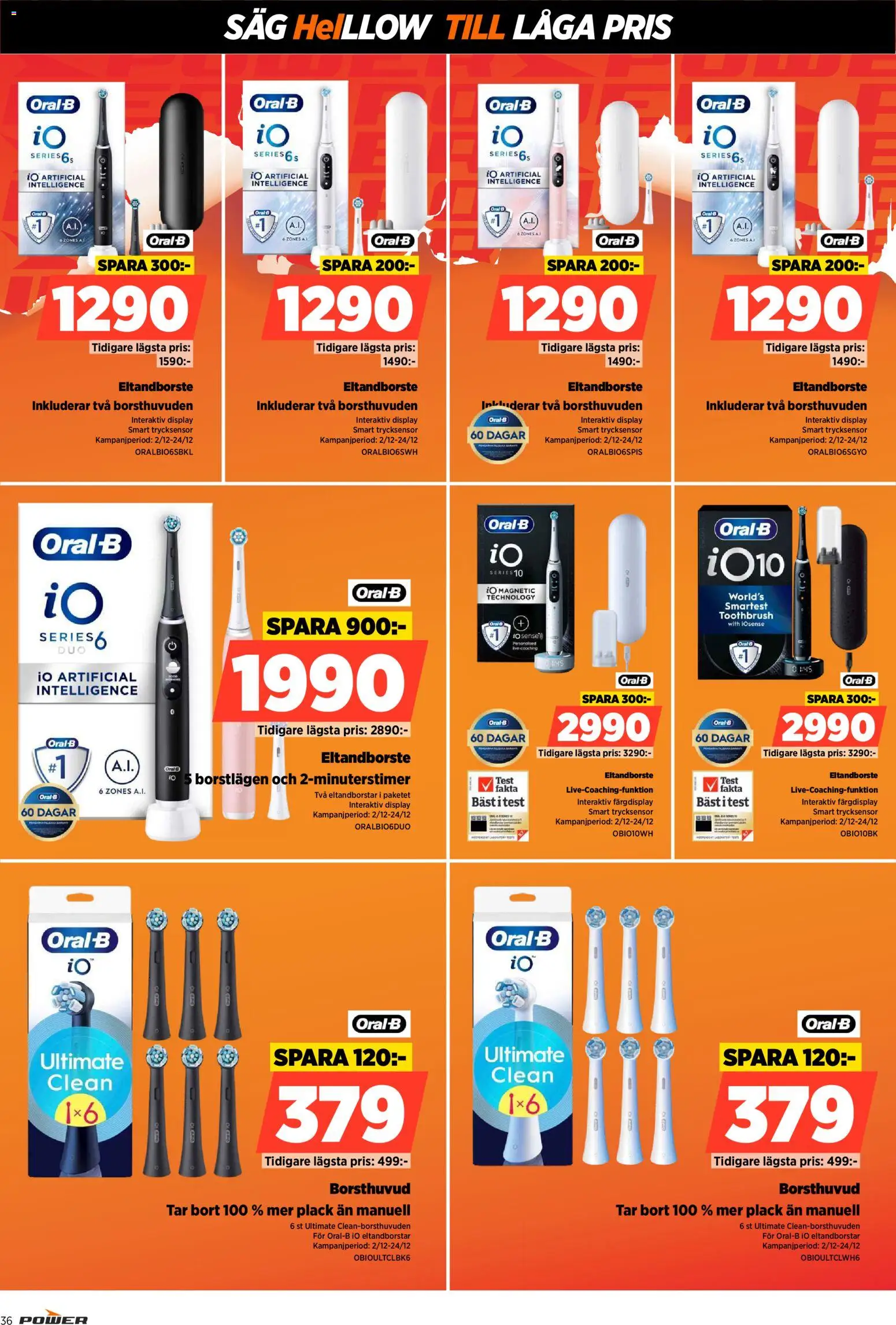 Power reklamblad aktuell från 22.12.2025 | Sida: 36 | Produkter: Eltandborste, Såg