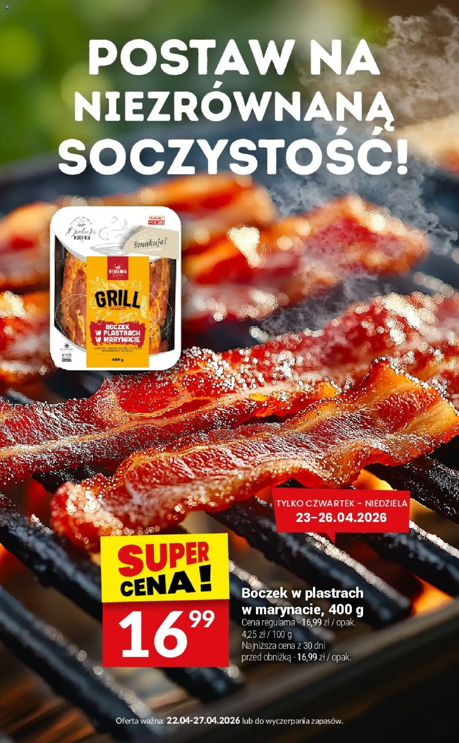 Twój Market gazetka - Rozpalamy Sezon na Grila od 22.04.2026 | Strona: 7 | Produkty: Grill, Boczek