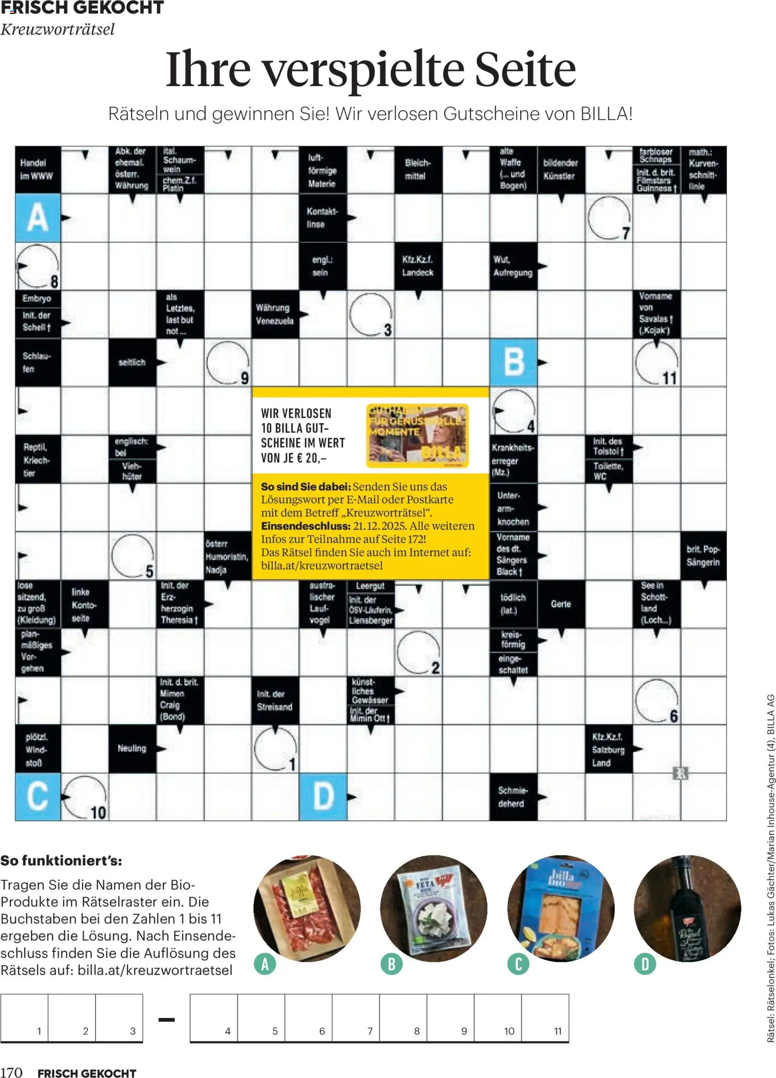 Billa  Frisch Gekocht gültig ab 01.12.2025 | Seite: 170 | Produkte: Wein