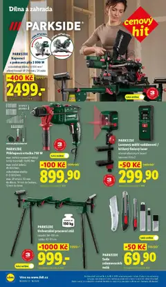 Náhled letáku PARKSIDE Univerzální pracovní stůl, rozpětí: 94-198 cm, výška: 82-93 cm, nosnost: až 150 kg od 16.04.2026 | Strana: 30 | Produkty: Pokosová pila, Laserový měřič vzdálenosti, Příklepová vrtačka, Vrtačka