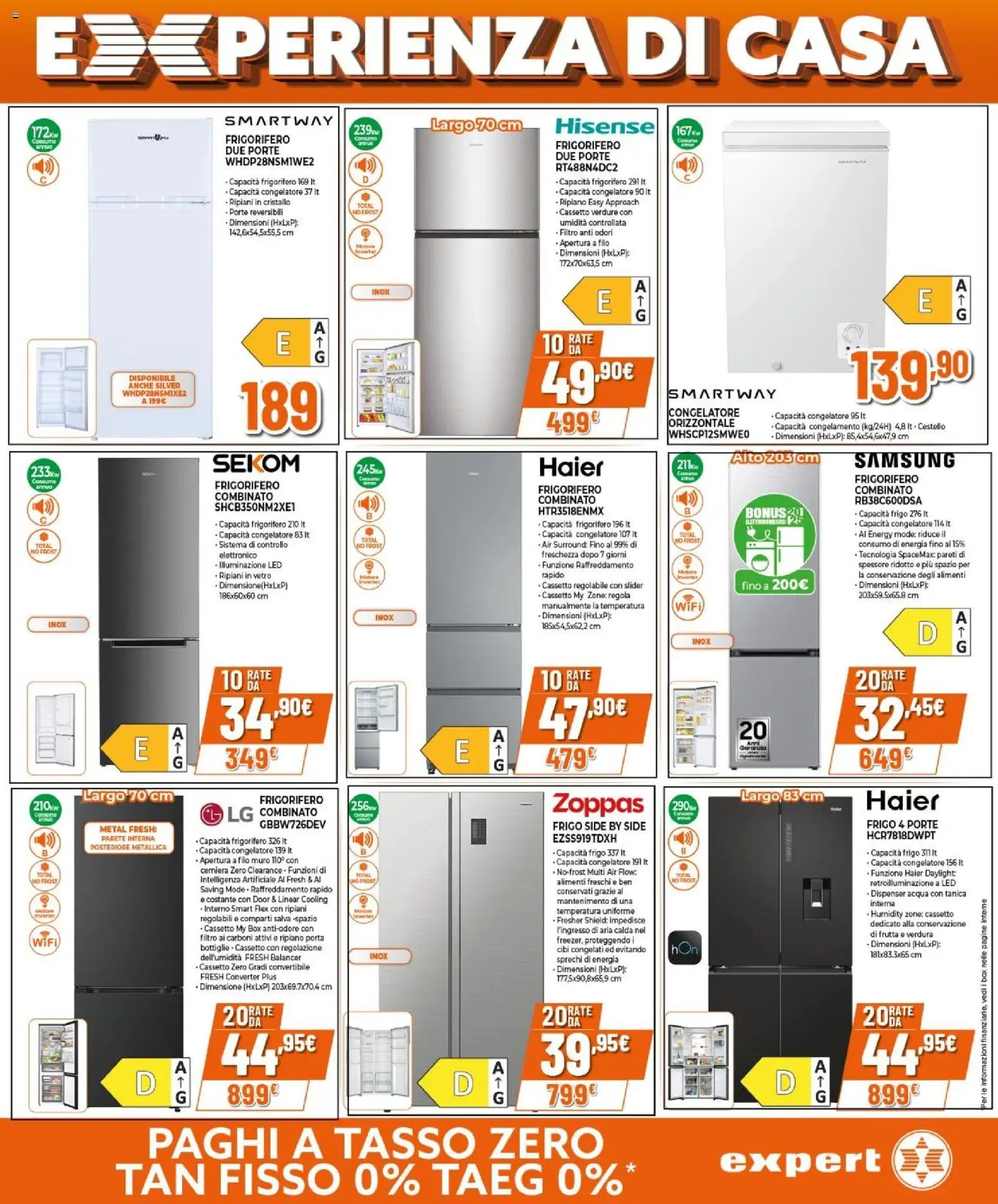 Volantino Expert del 09.04.2026 | Pagina: 23 | Prodotti: Ripiano, Acqua, Congelatore, Samsung
