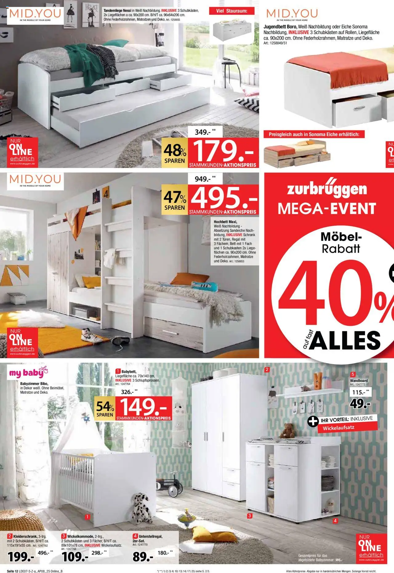 Zurbrüggen Mega- Event - gültig ab dem 21.07.2025 | Seite: 16 | Produkte: Bett, Matratze, Regal, Liege