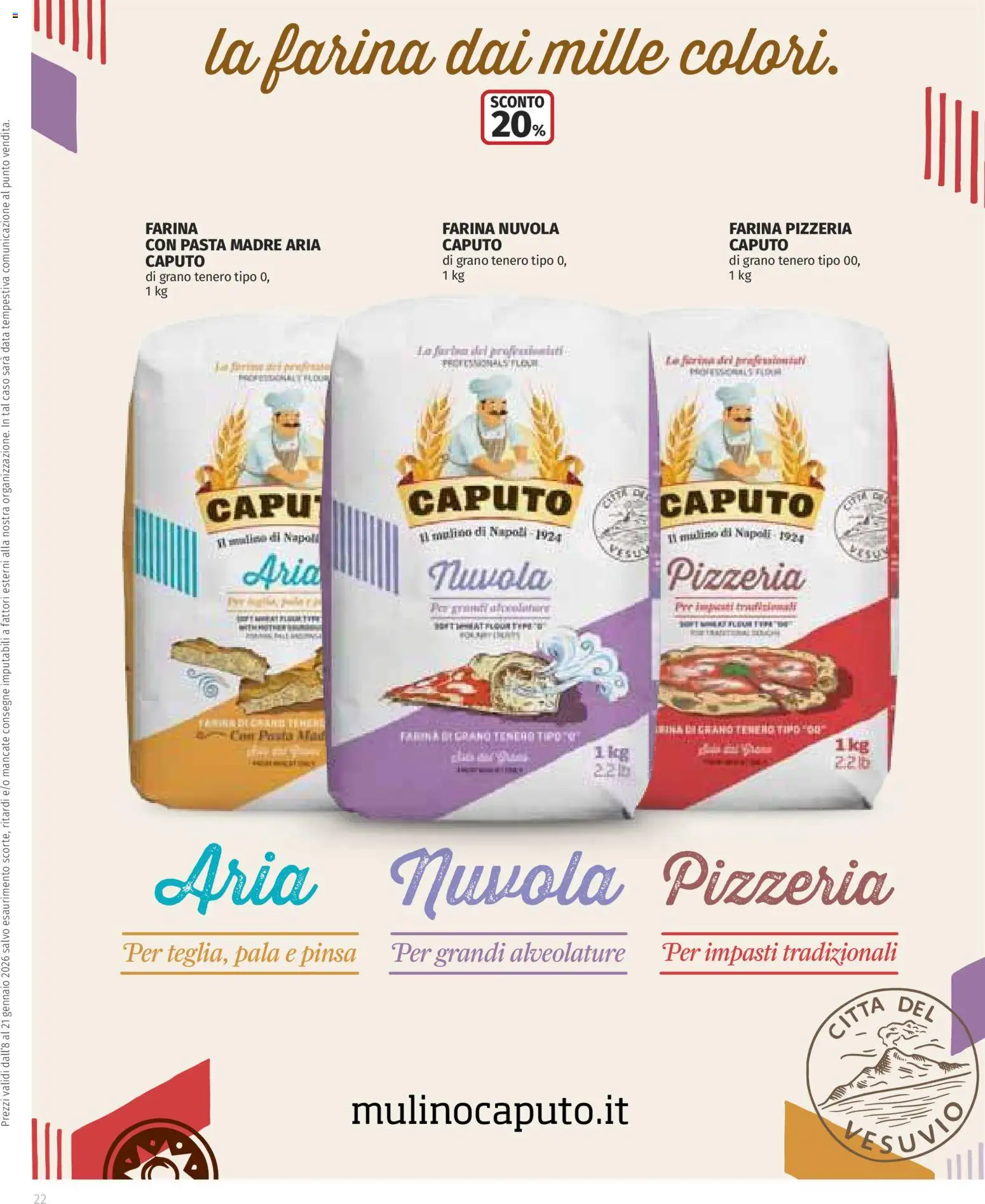 Volantino COOP del 08.01.2026 | Pagina: 22 | Prodotti: Farina, Pasta, Data