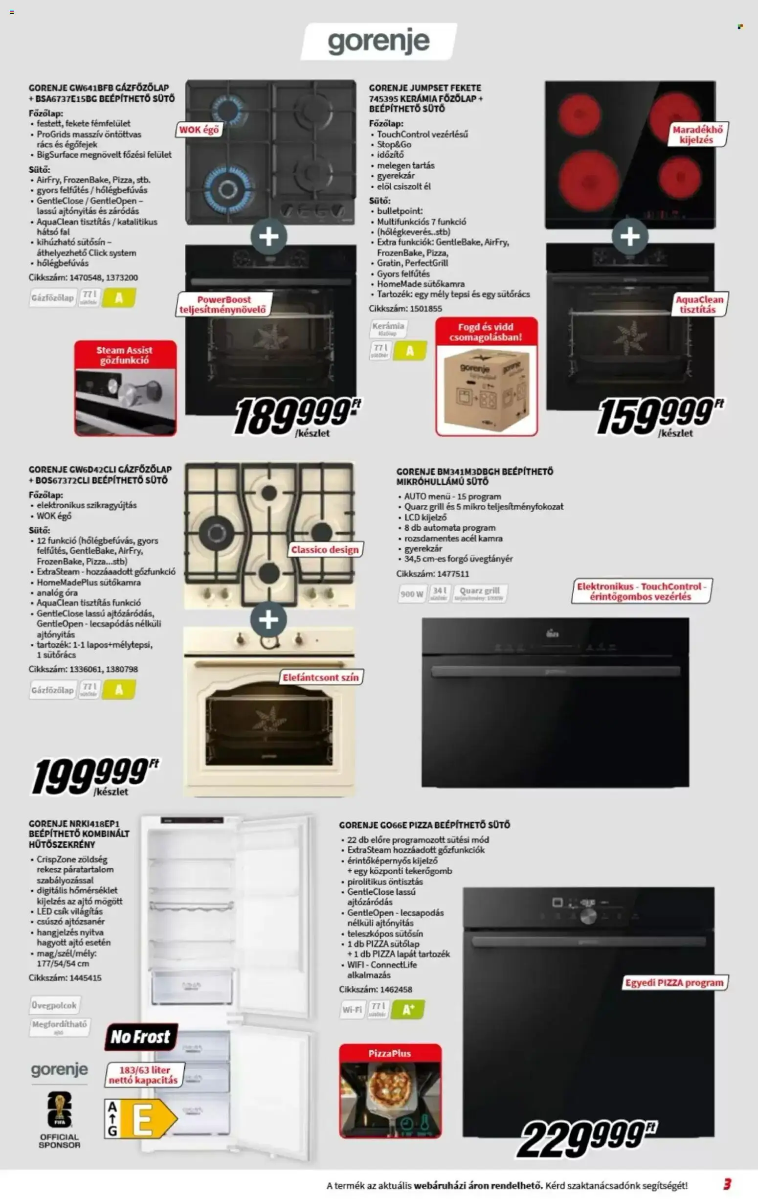 Media Markt akciós ujság - amely érvényes a következő dátumtól: 04.03.2026 | Oldal: 3 | Termékek: Hűtőszekrény, Főzőlap, Mikrohullámú sütő, Grill