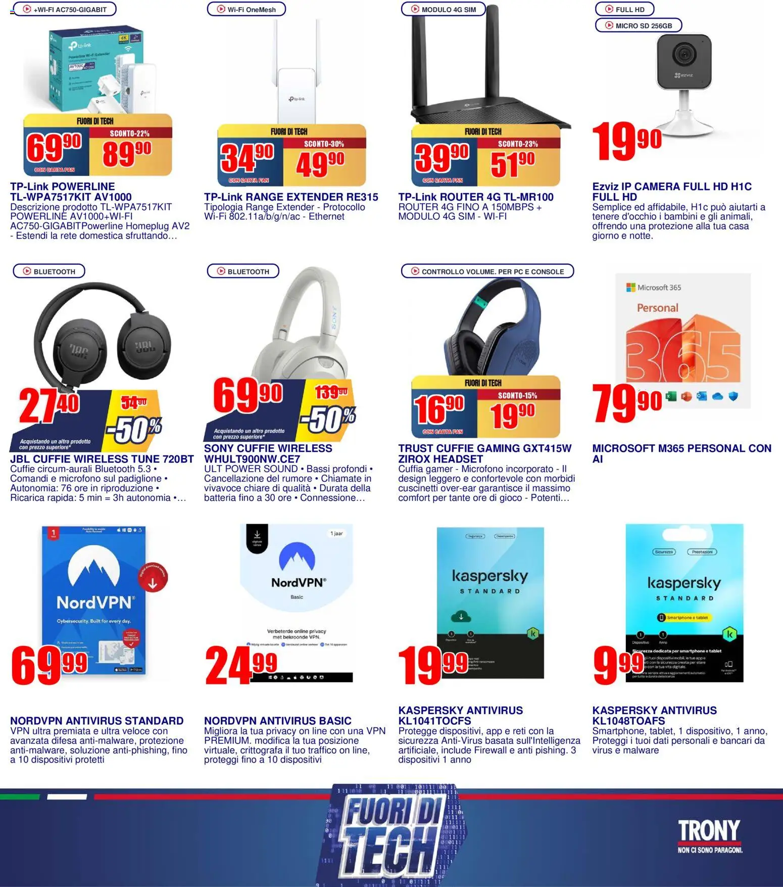 Volantino Trony del 19.02.2026 | Pagina: 17 | Prodotti: Router, Range extender, PC, Microfono