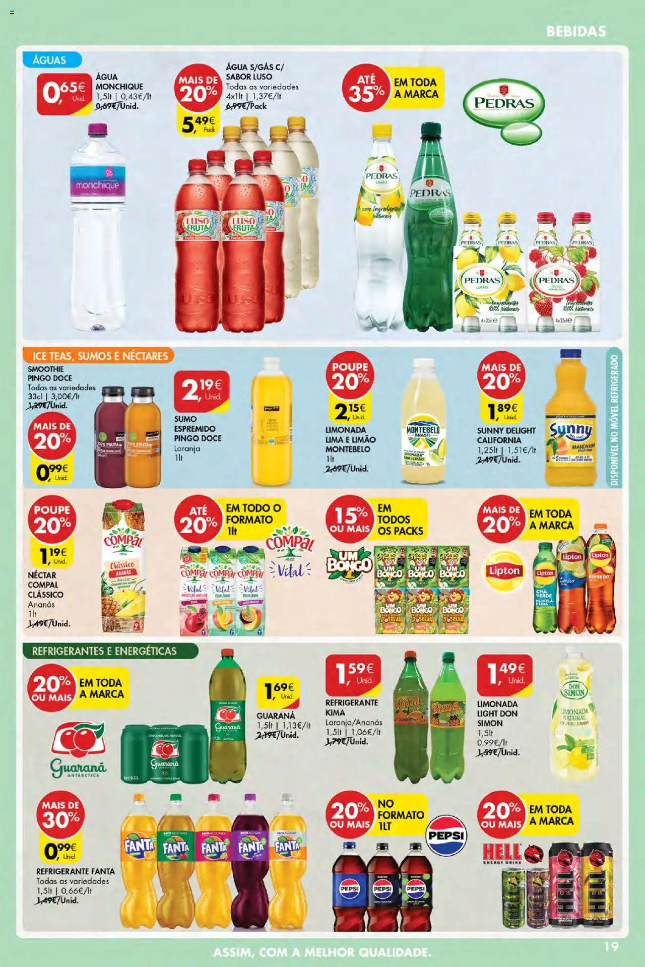 Pingo Doce Poupe Esta Semana Açores │ válido de 09.10.2025 | Página: 19 | Produtos: Agua, Refrigerante, Açúcar, Água com gás