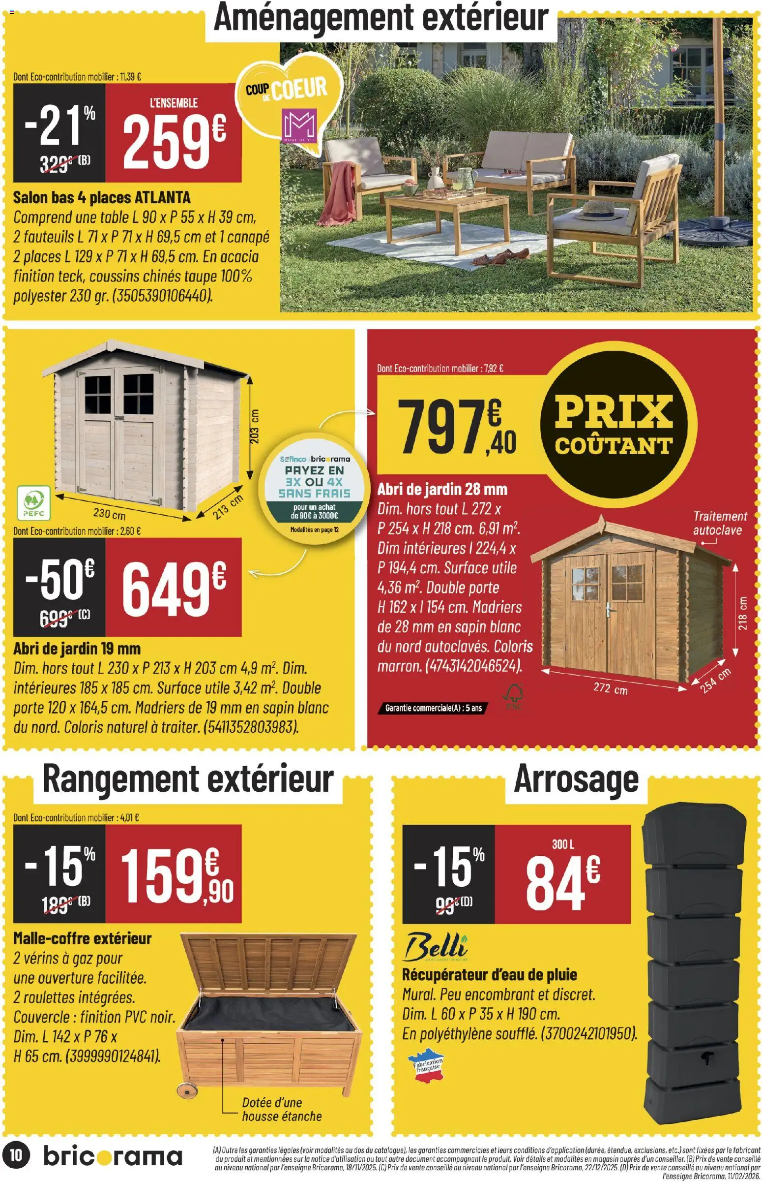 {H1} | Page: 10 | Produits: Récupérateur d'eau de pluie, Récupérateur d'eau, Table, Abri de jardin