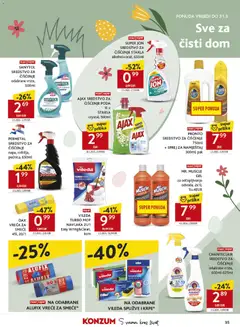 Katalog Konzum - Pregled kataloga iz trgovine Konzum, vrijedi od 18.03.2026 | Stranica: 35 | Proizvodi: Mop, Kapa, Ajax, Vileda