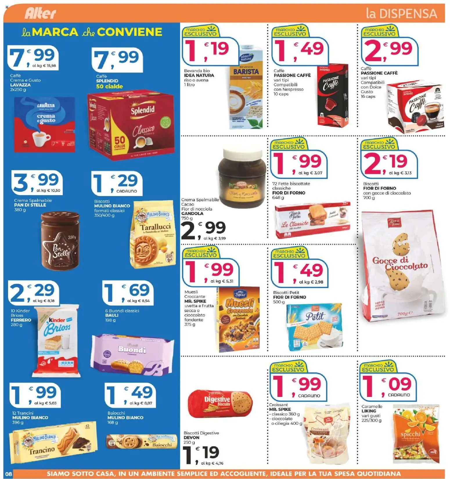 Volantino Alter Discount del 09.04.2026 | Pagina: 8 | Prodotti: Muesli, Crema, Riso, Olio