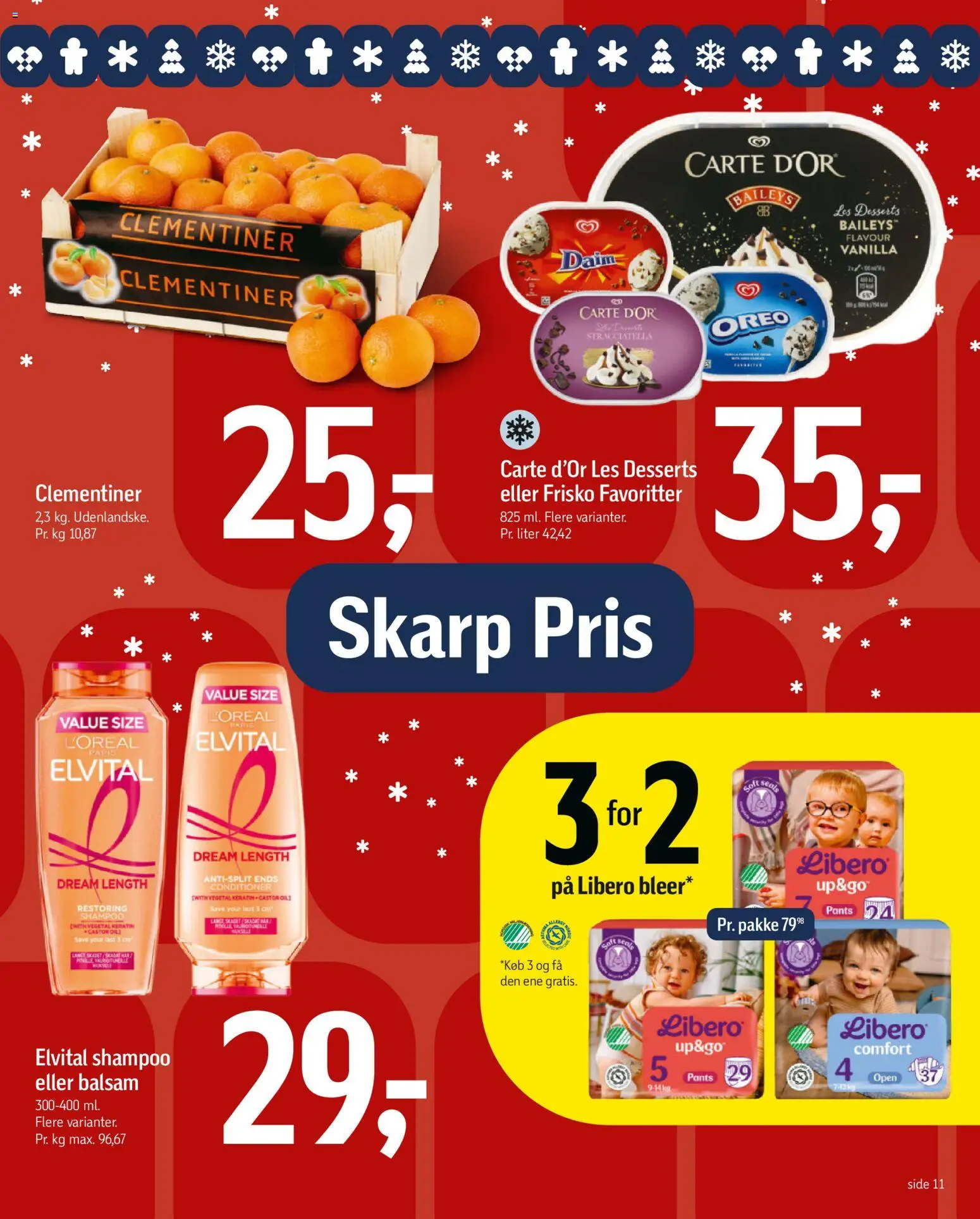 Føtex tilbudsavis – gyldig fra 19.12.2025 | Side: 11 | Produkter: Amendoins, Shampoo, Balsam, Oreo