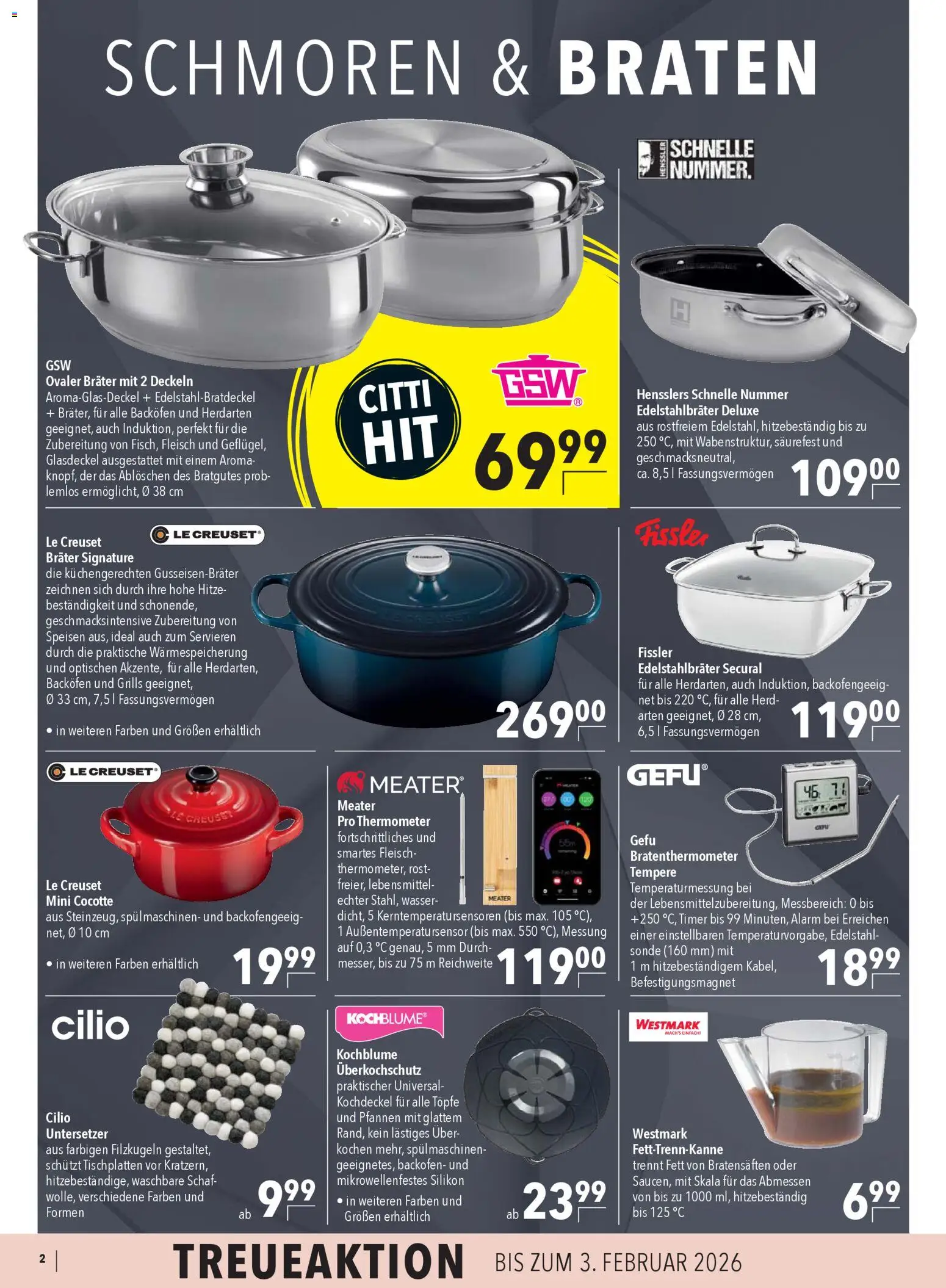 CITTI Markt  Markenwelten – gültig ab 29.10.2025 | Seite: 2 | Produkte: Herd, Wasser, Backofen, Fleisch