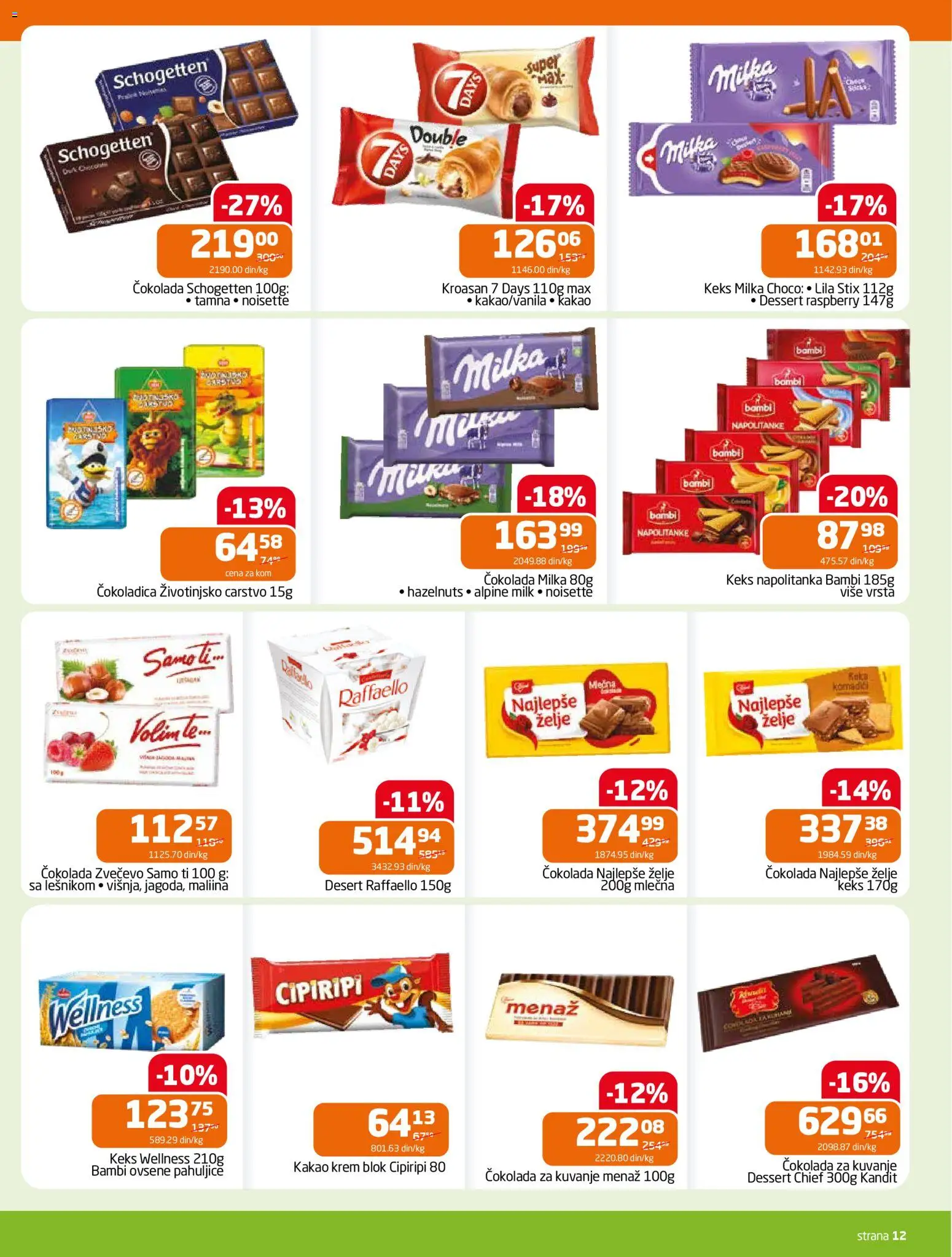 Gomex katalog - važi od 03.12.2025 | Strana: 12 | Proizvode: Milka, Raffaello, Kroasan, Čokolada