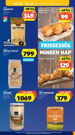 UHT HABTEJSZÍN, 30% zsírtartalom, 200 ml/doboz - amely érvényes a következő dátumtól: 16.04.2026 | Oldal: 39