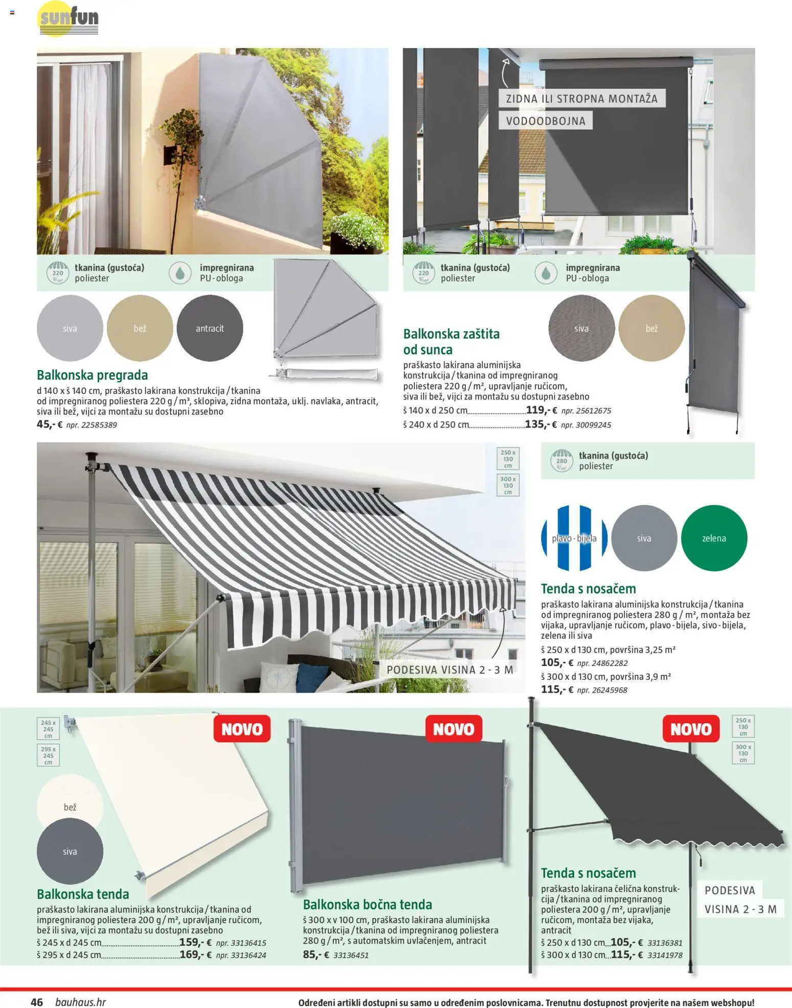 Bauhaus katalog | vrijedi od 23.03.2026 | Stranica: 46 | Proizvodi: Tenda