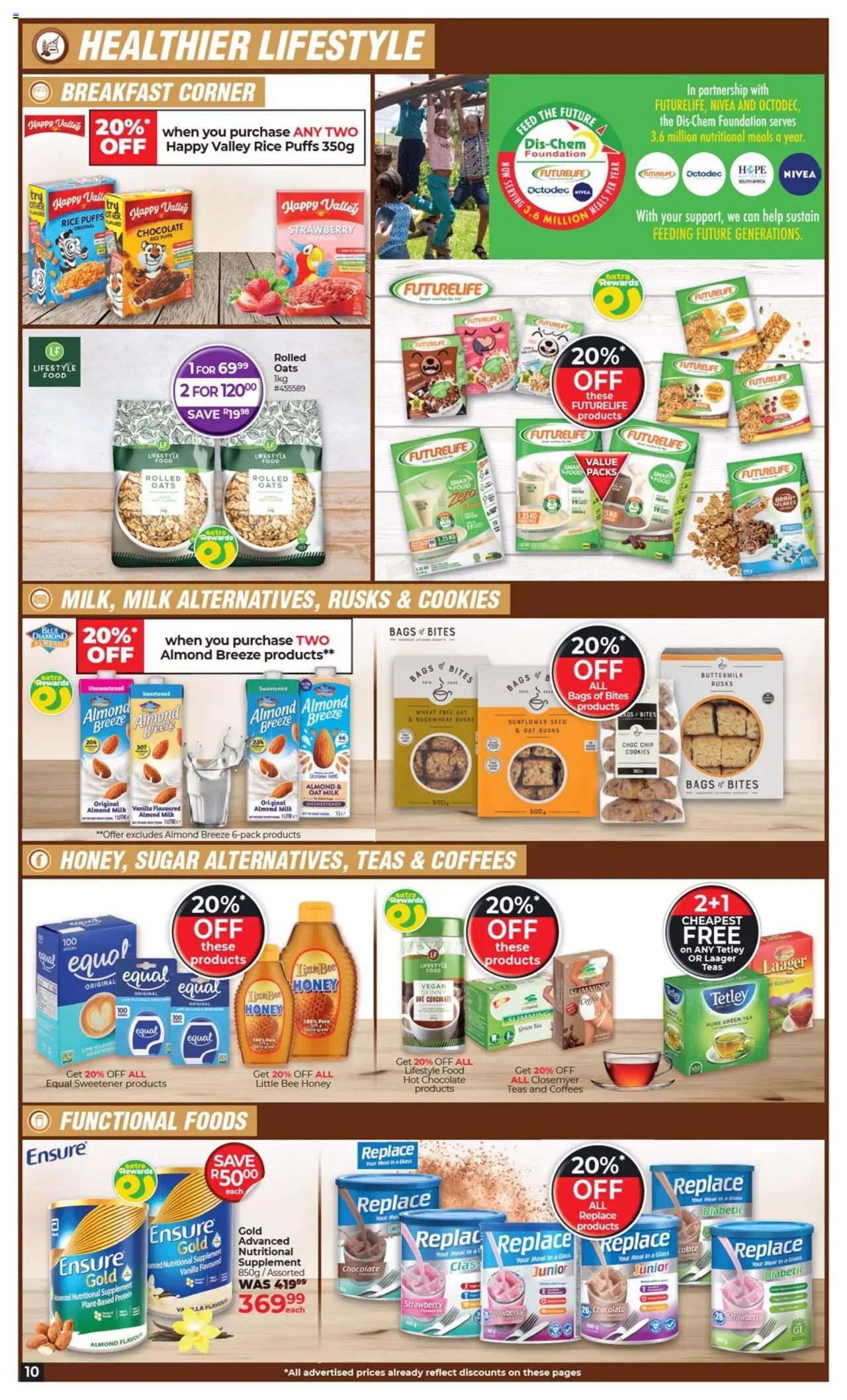 Dis-Chem Specials │ valid from 19.08.2025 | Page: 10 | Products: Sweetener, Oats, Coffee, Tea